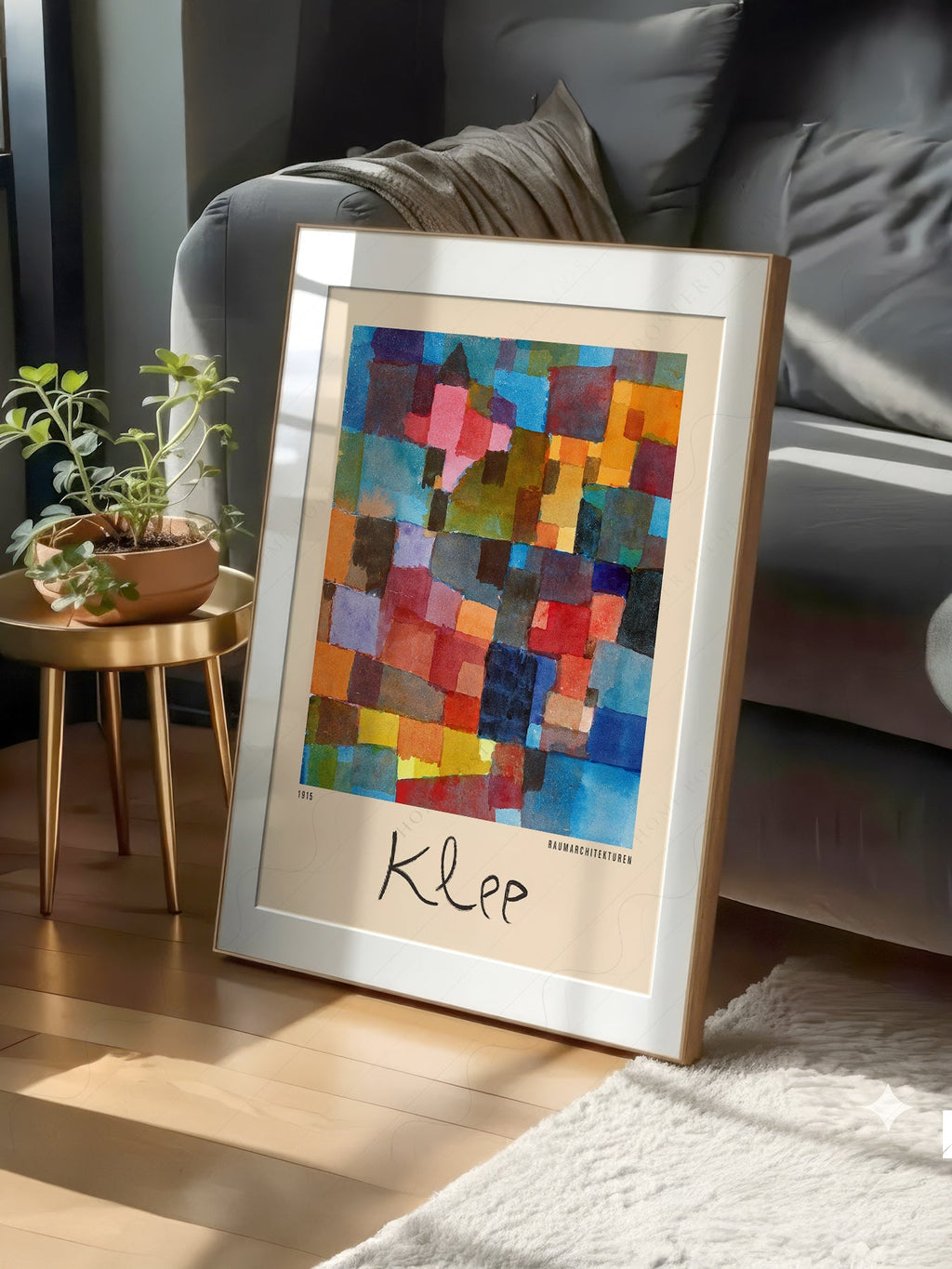 Paul Klee Raumarchitekturen Art Print – Abstract Bauhaus Wall Poster