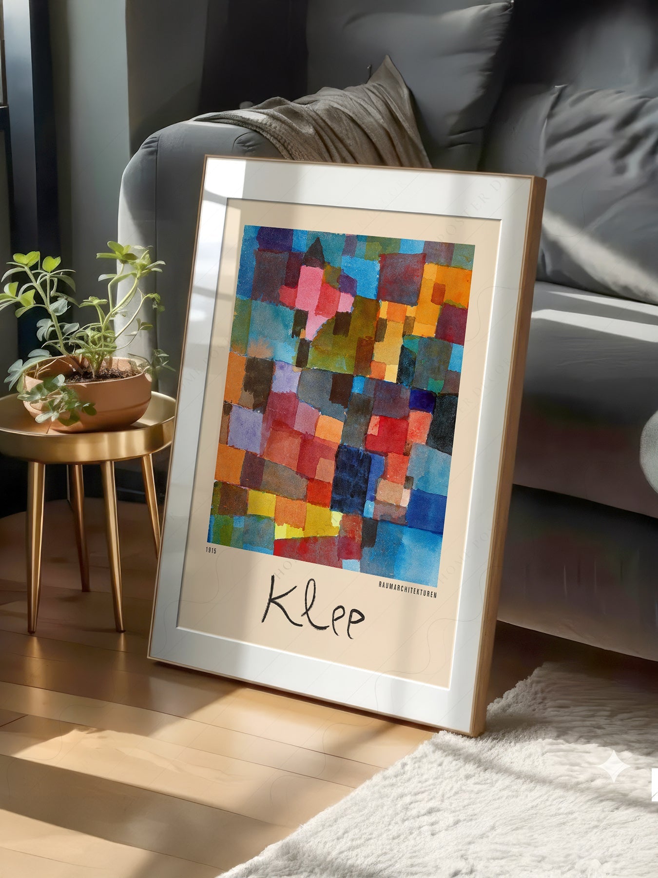 Paul Klee Raumarchitekturen Art Print – Abstract Bauhaus Wall Poster