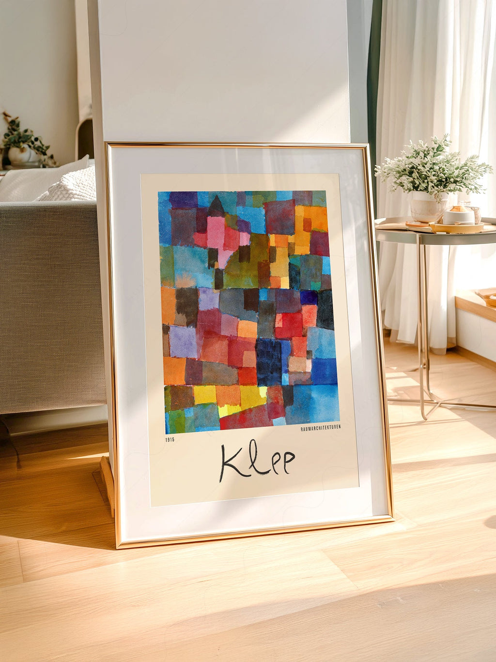 Paul Klee Raumarchitekturen Art Print – Abstract Bauhaus Wall Poster