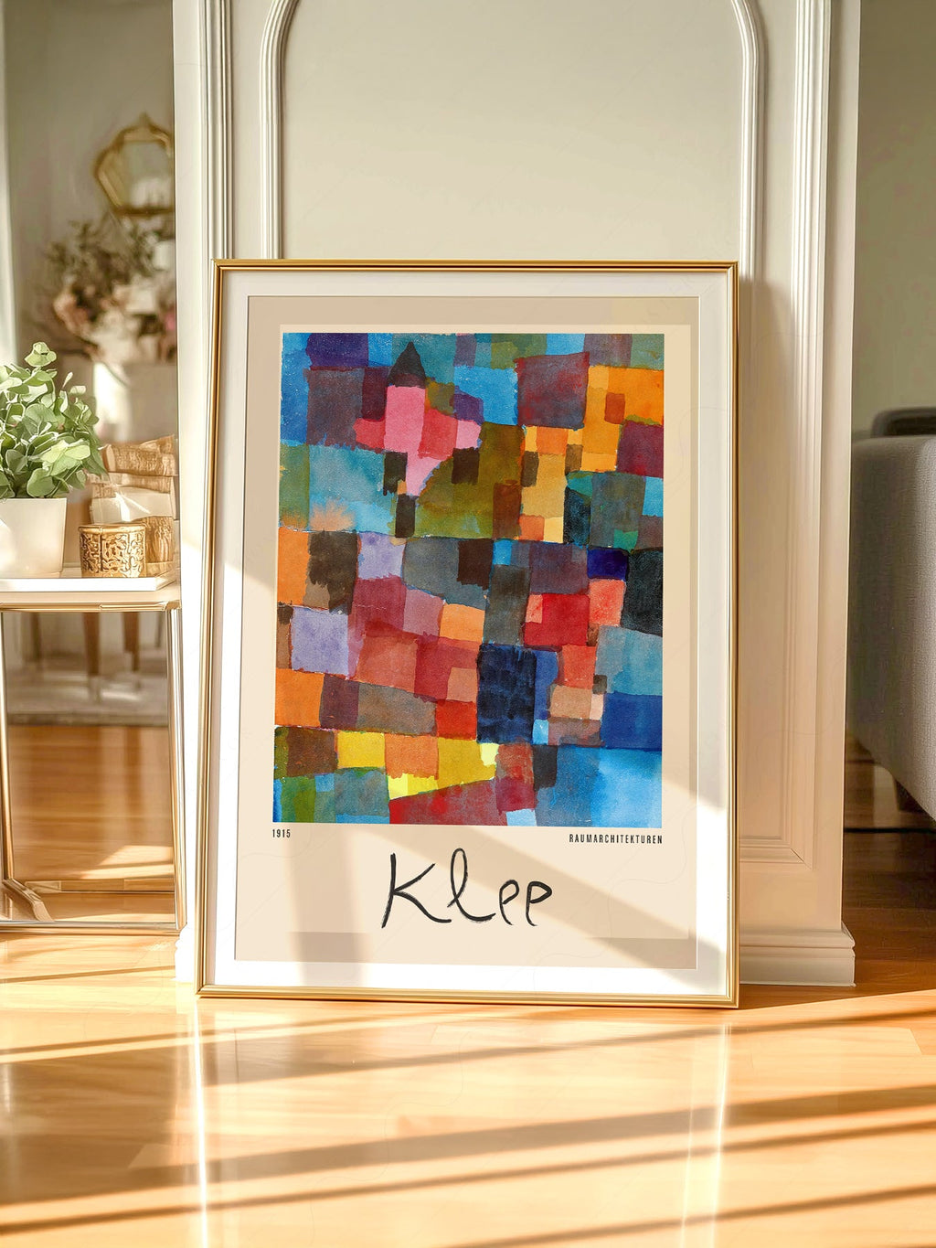 Paul Klee Raumarchitekturen Art Print – Abstract Bauhaus Wall Poster