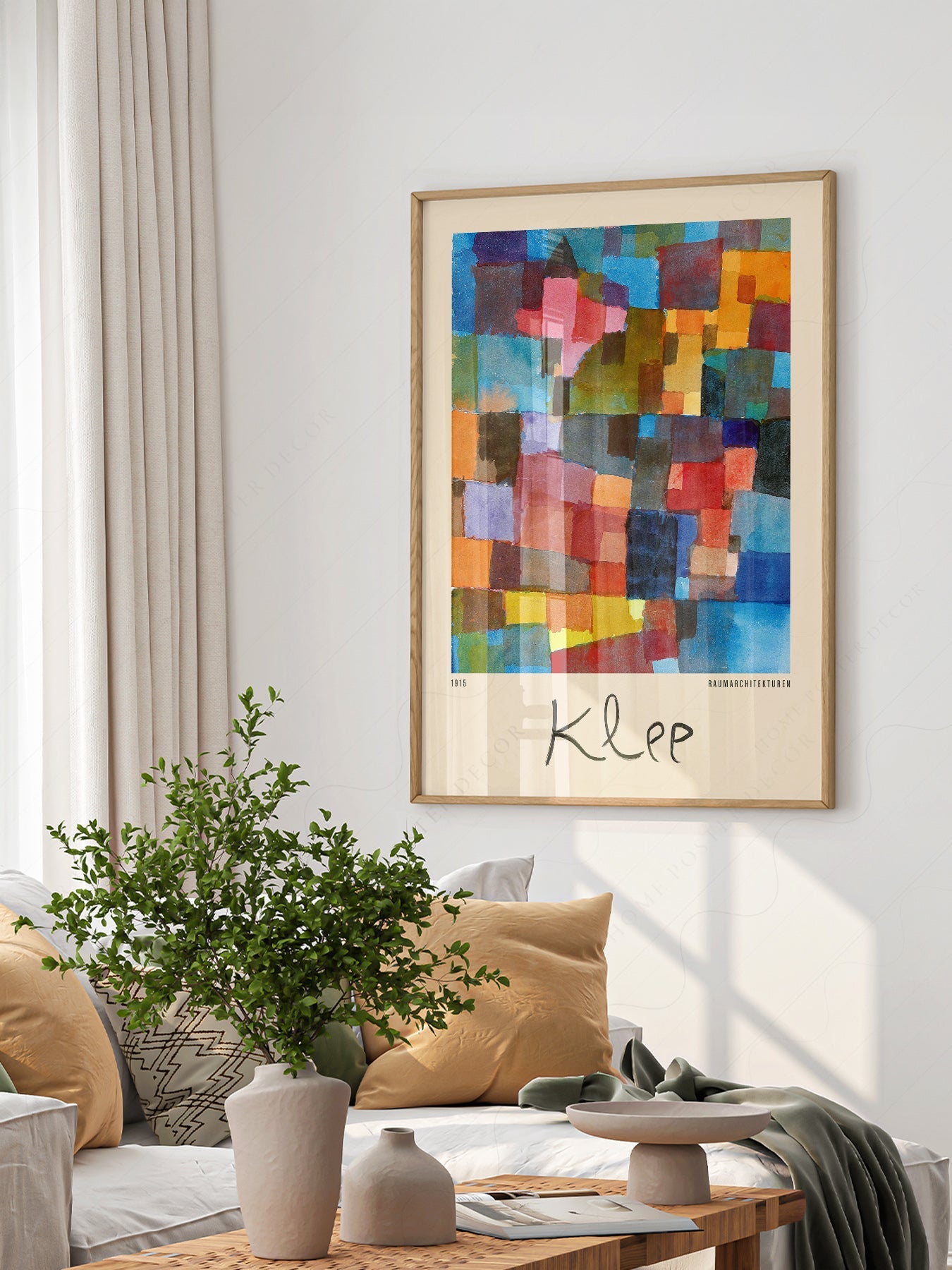 Paul Klee Raumarchitekturen Art Print – Abstract Bauhaus Wall Poster