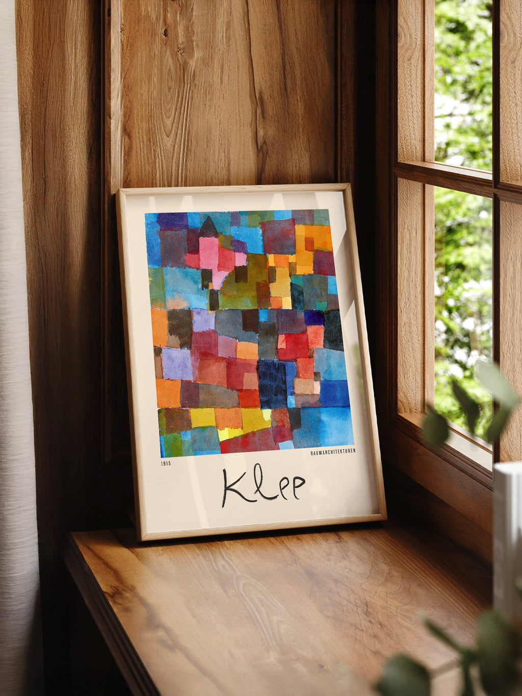 Paul Klee Raumarchitekturen Art Print – Abstract Bauhaus Wall Poster