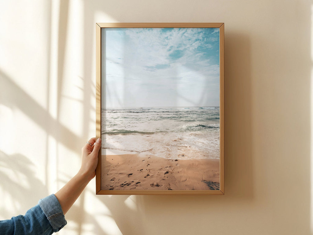 Coastal Serenity Beach Photography Print – Ocean Wall Art Poster
