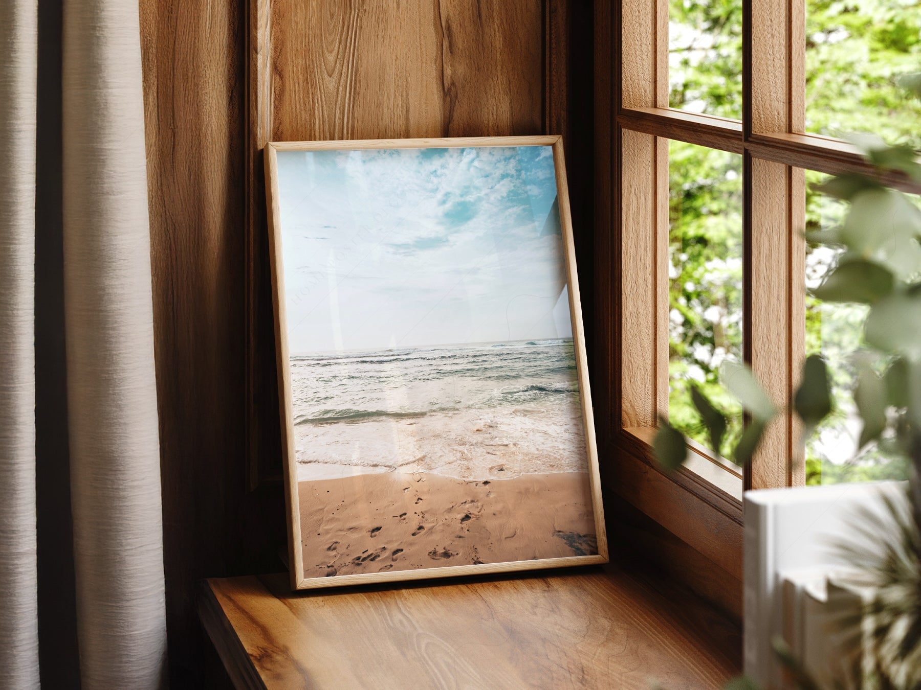 Coastal Serenity Beach Photography Print – Ocean Wall Art Poster