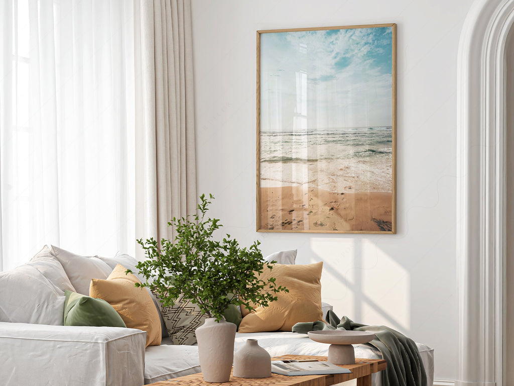 Coastal Serenity Beach Photography Print – Ocean Wall Art Poster