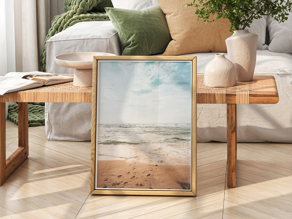 Coastal Serenity Beach Photography Print – Ocean Wall Art Poster