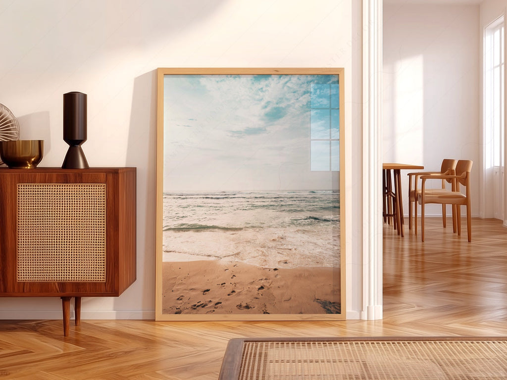 Coastal Serenity Beach Photography Print – Ocean Wall Art Poster