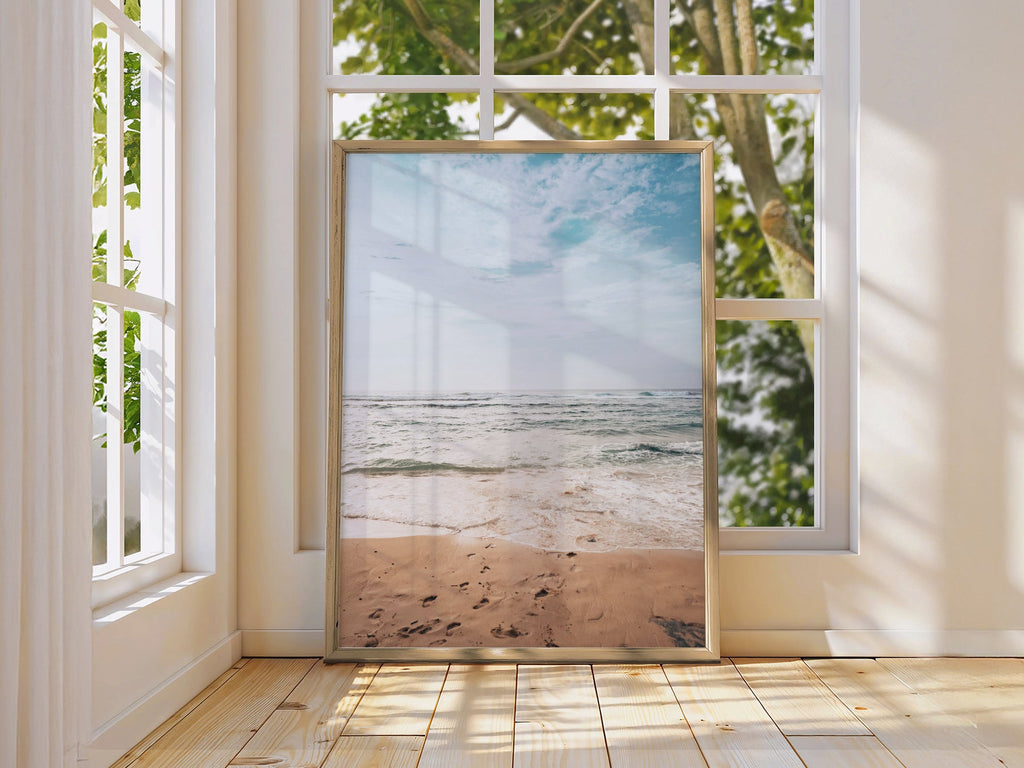 Coastal Serenity Beach Photography Print – Ocean Wall Art Poster