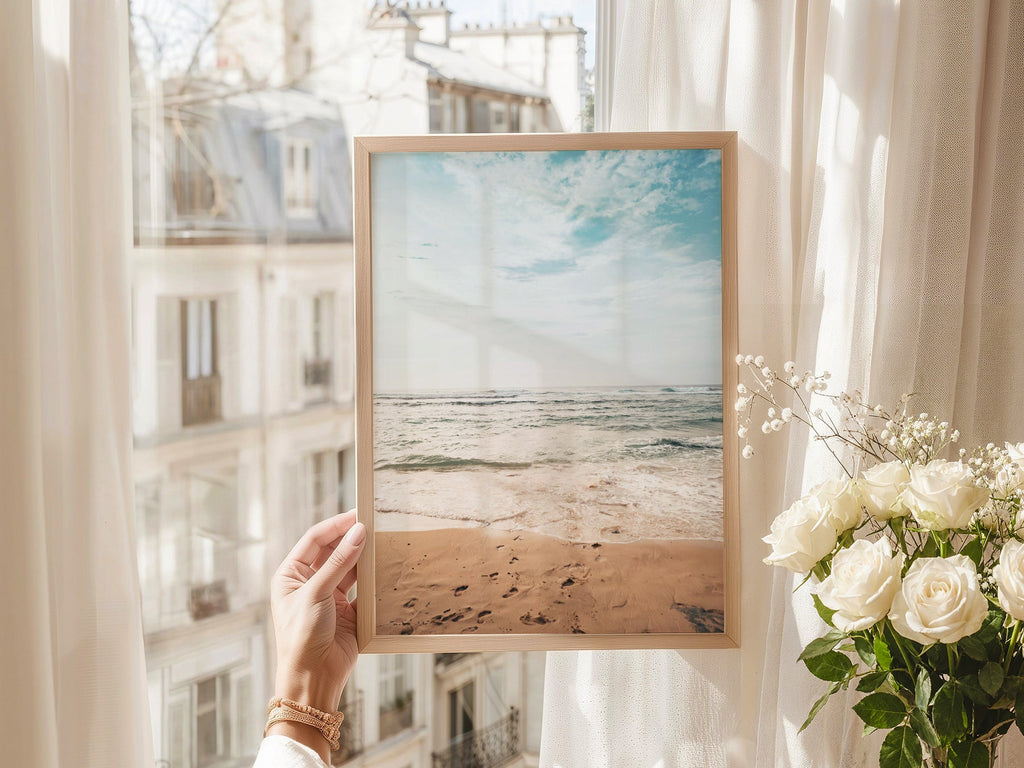 Coastal Serenity Beach Photography Print – Ocean Wall Art Poster