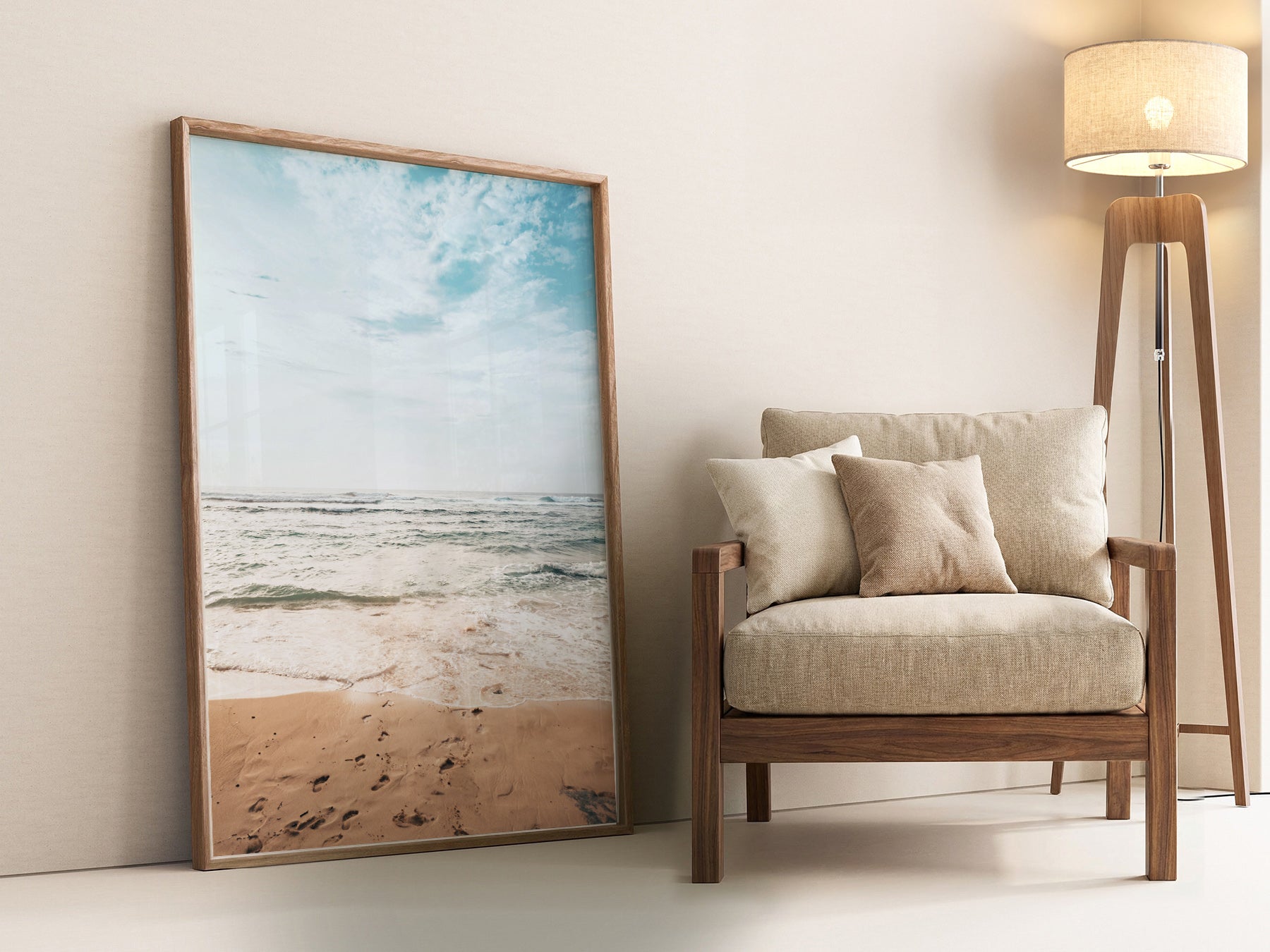 Coastal Serenity Beach Photography Print – Ocean Wall Art Poster