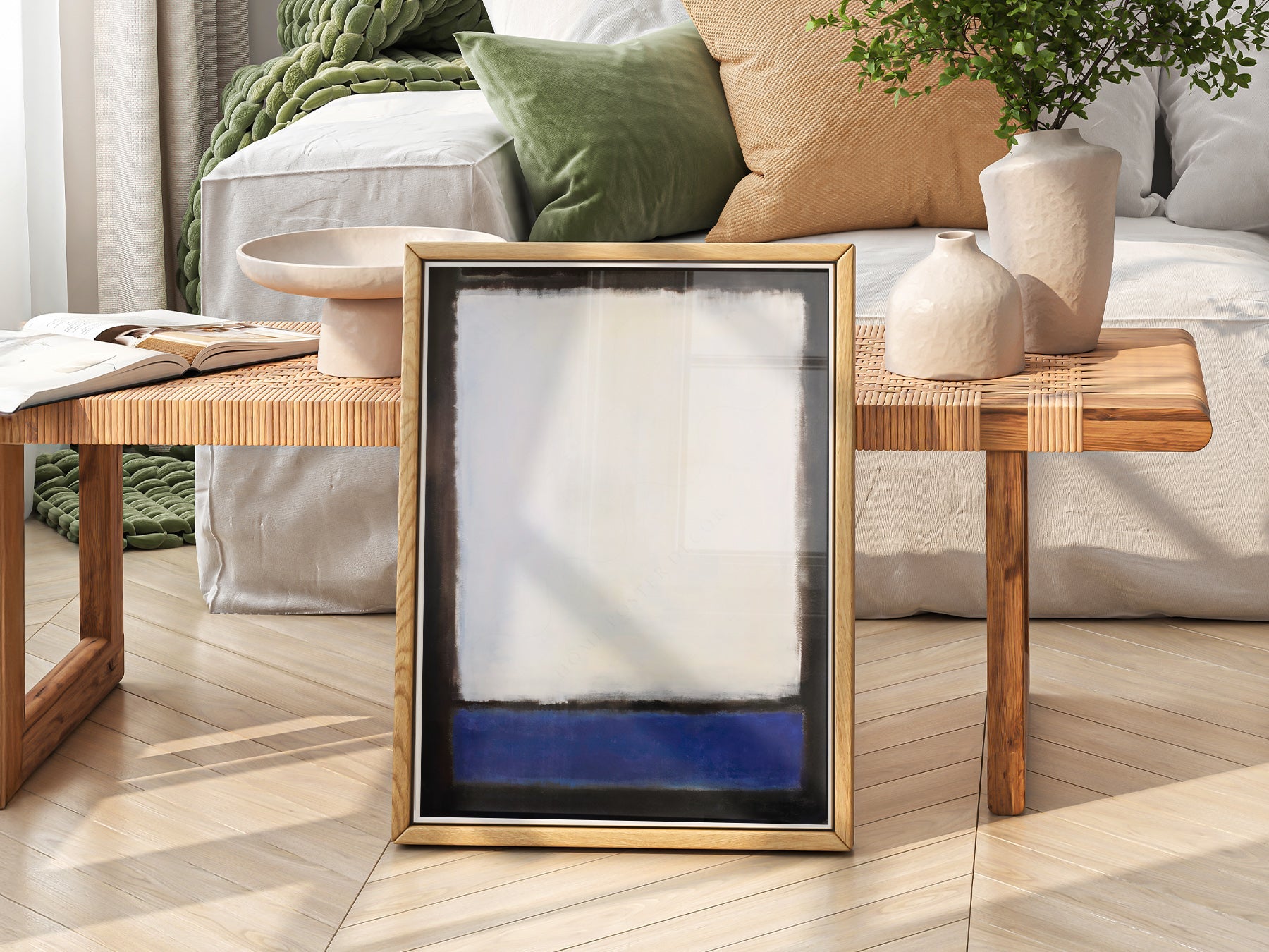 Mark Rothko Untitled Blue and White Art Print – Abstract Expressionism