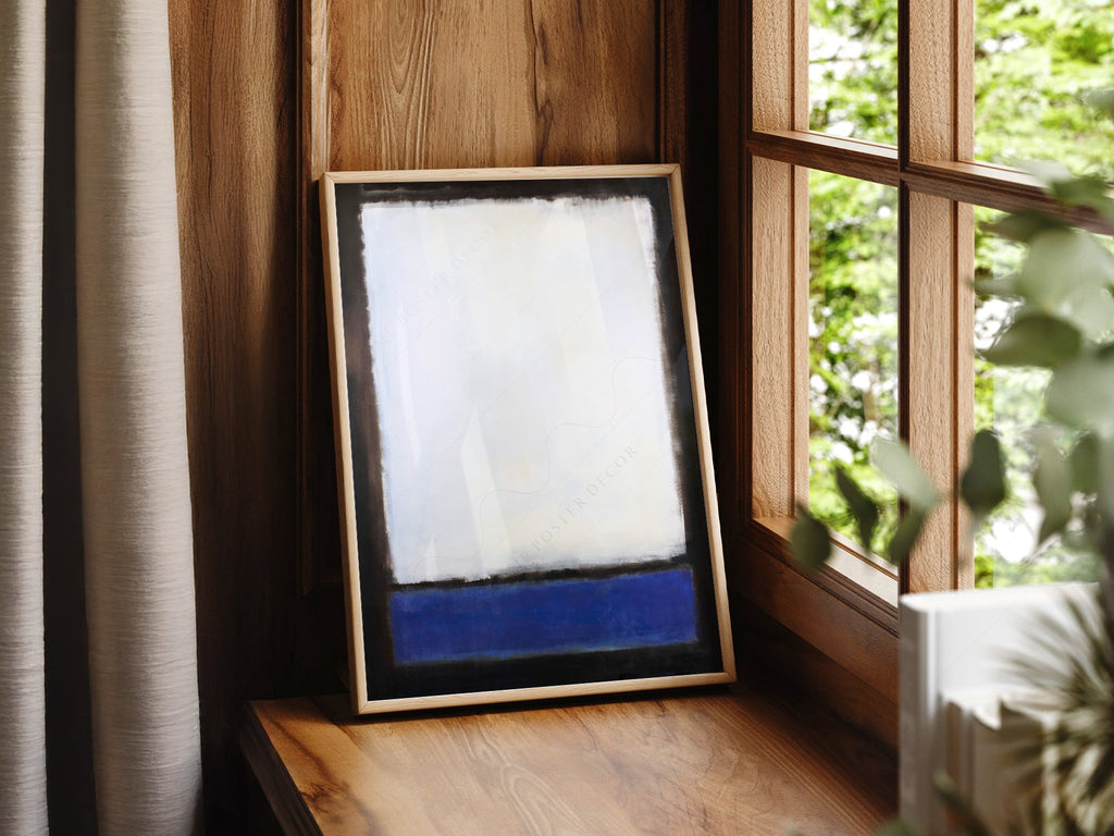 Mark Rothko Untitled Blue and White Art Print – Abstract Expressionism