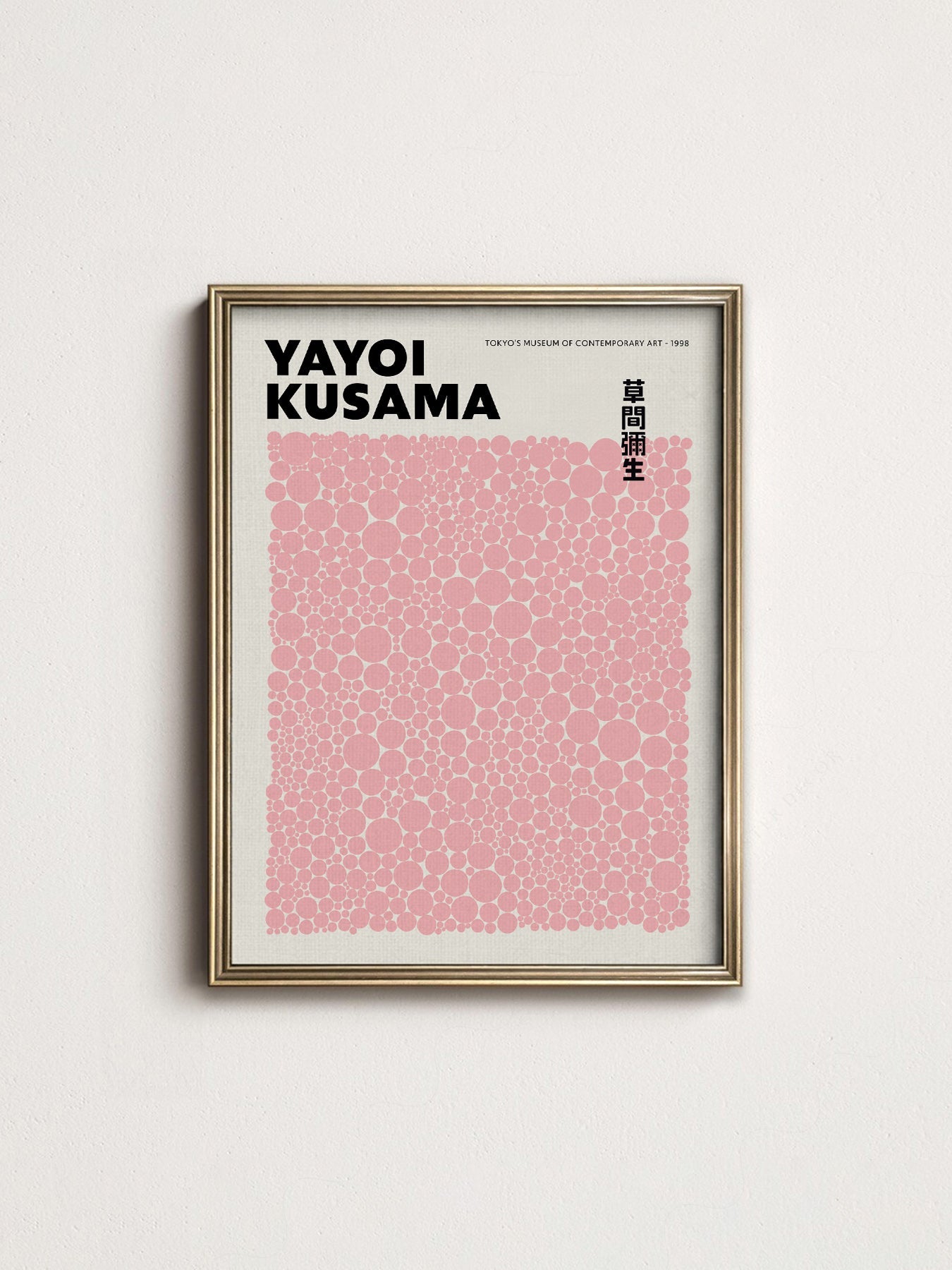 Yayoi Kusama Pink Dots Art Print – Contemporary Japanese Wall Poster