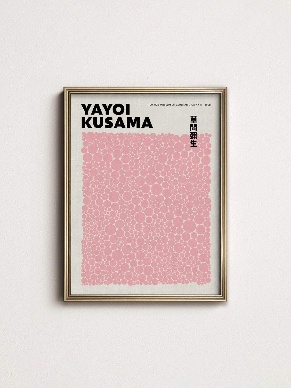 Yayoi Kusama Pink Dots Art Print – Contemporary Japanese Wall Poster