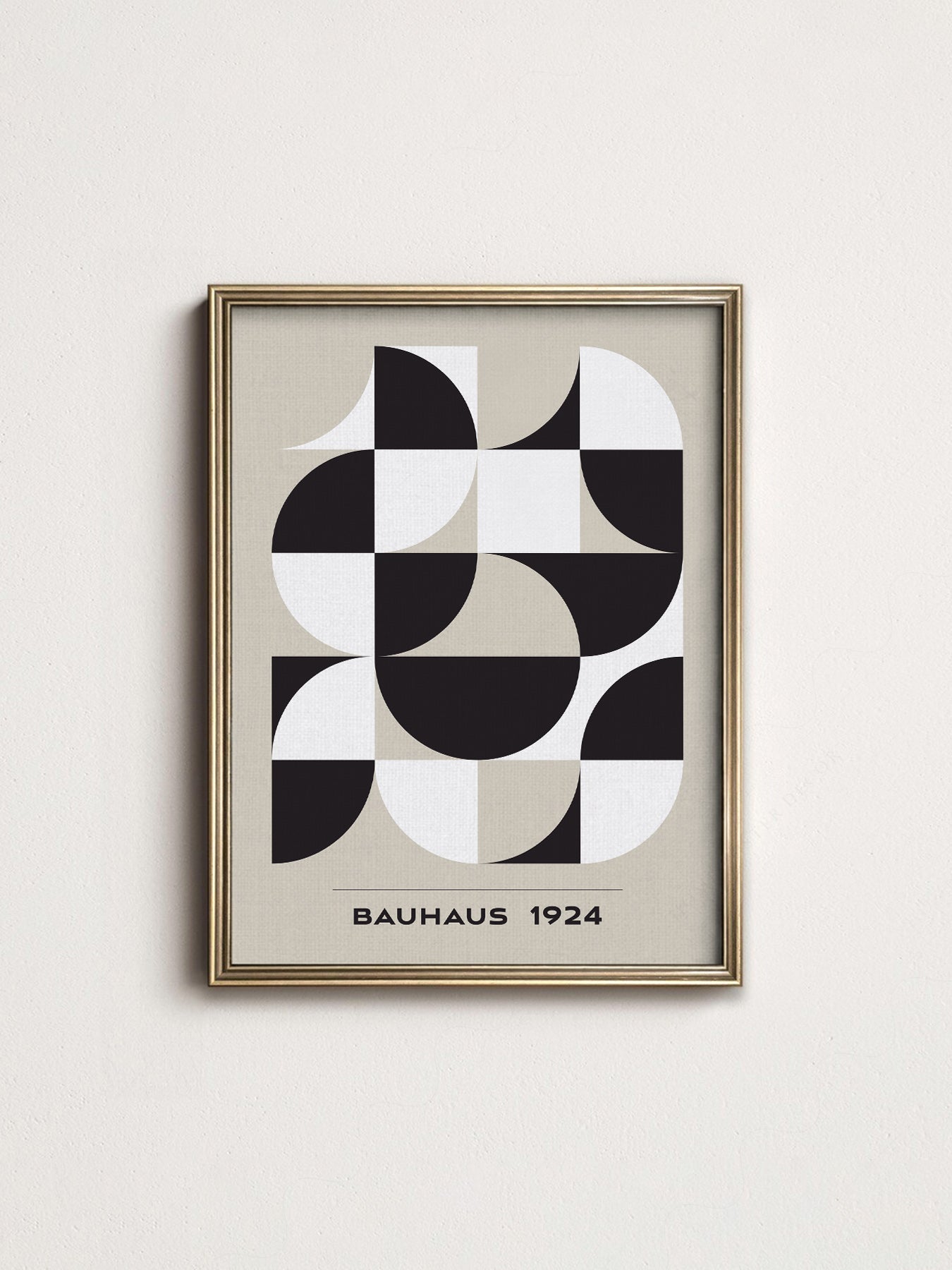 Bauhaus 1924 Geometric Art Print – Mid-Century Modern Wall Decor