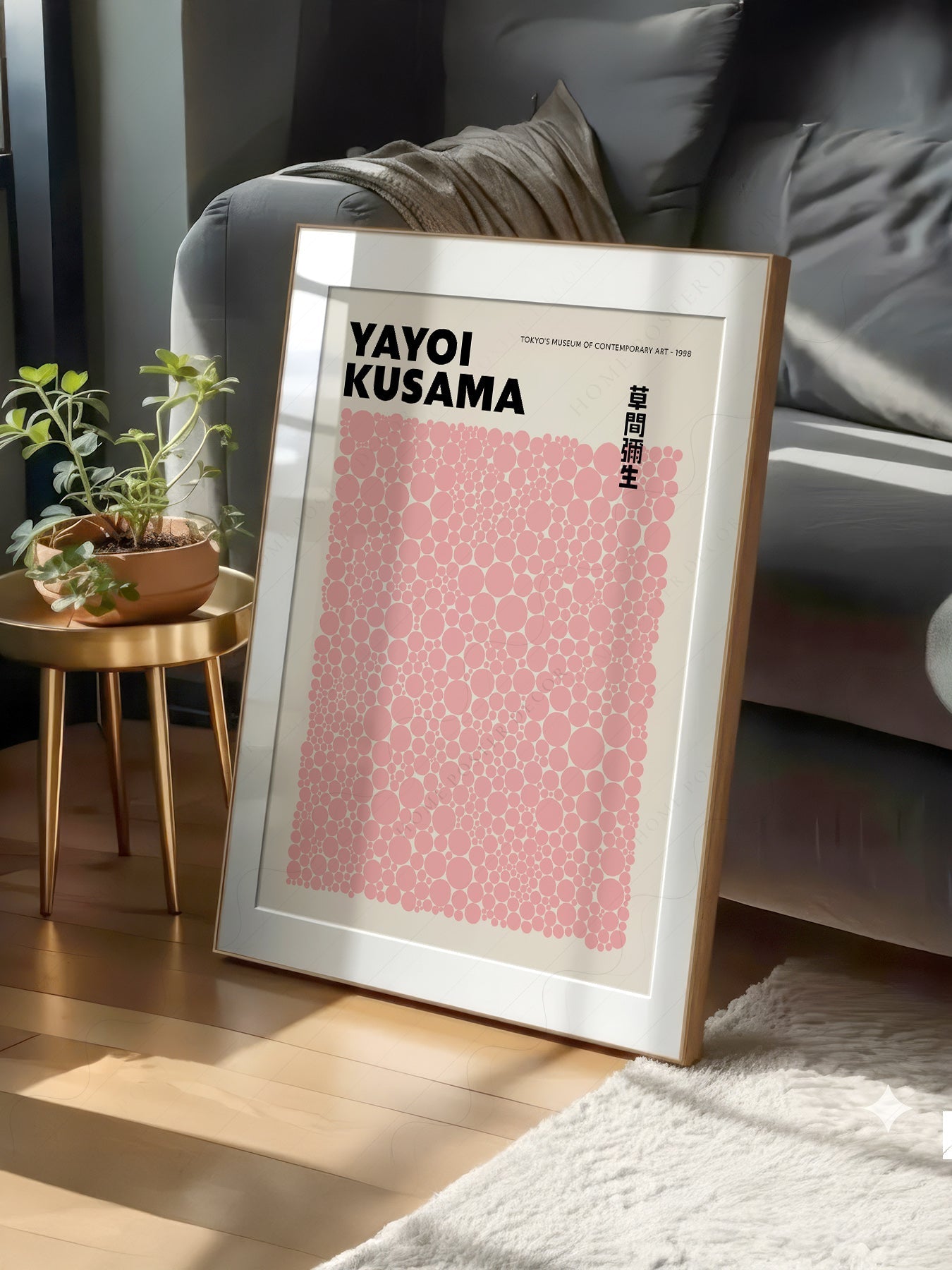 Yayoi Kusama Pink Dots Art Print – Contemporary Japanese Wall Poster