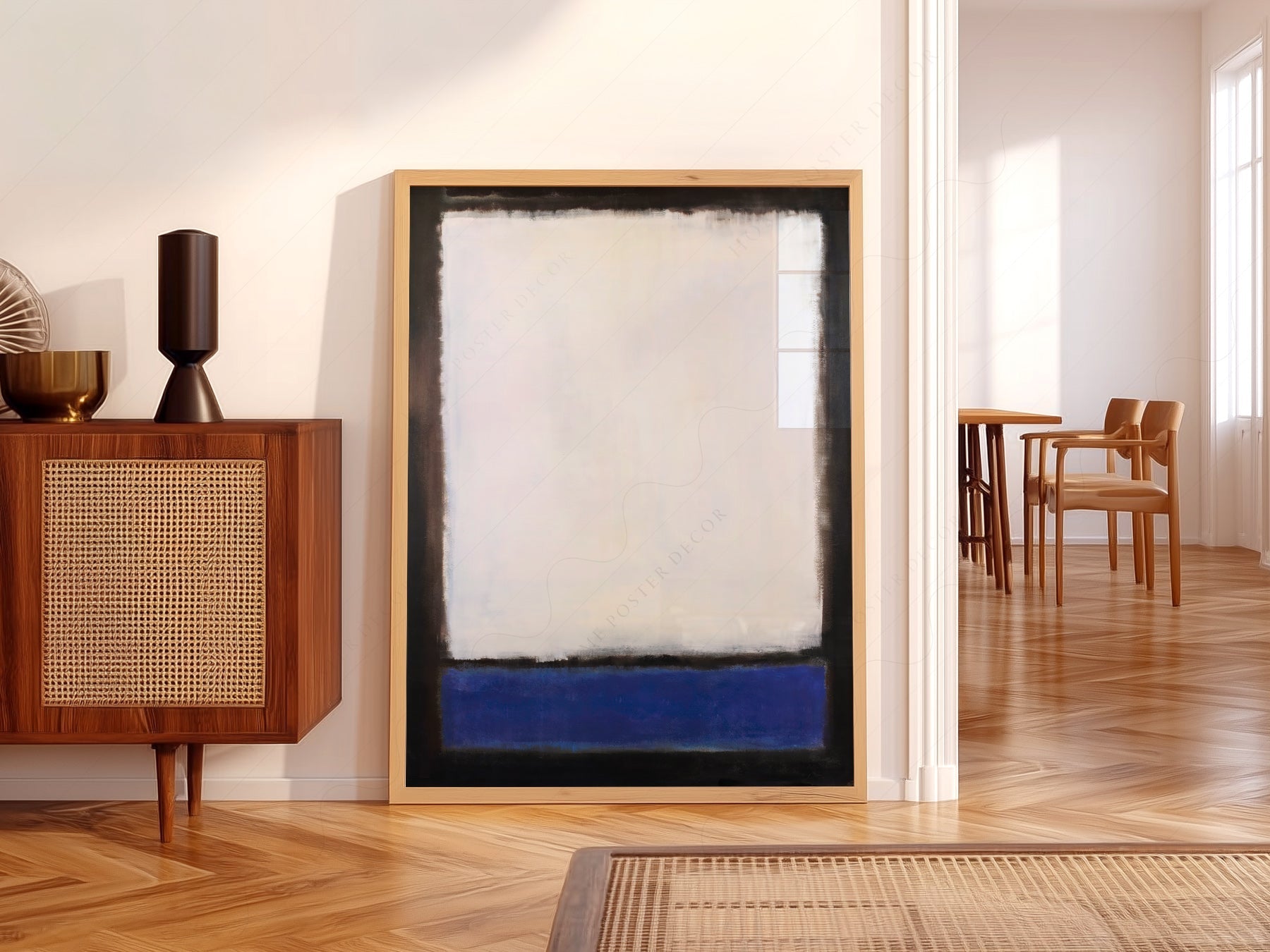 Mark Rothko Untitled Blue and White Art Print – Abstract Expressionism