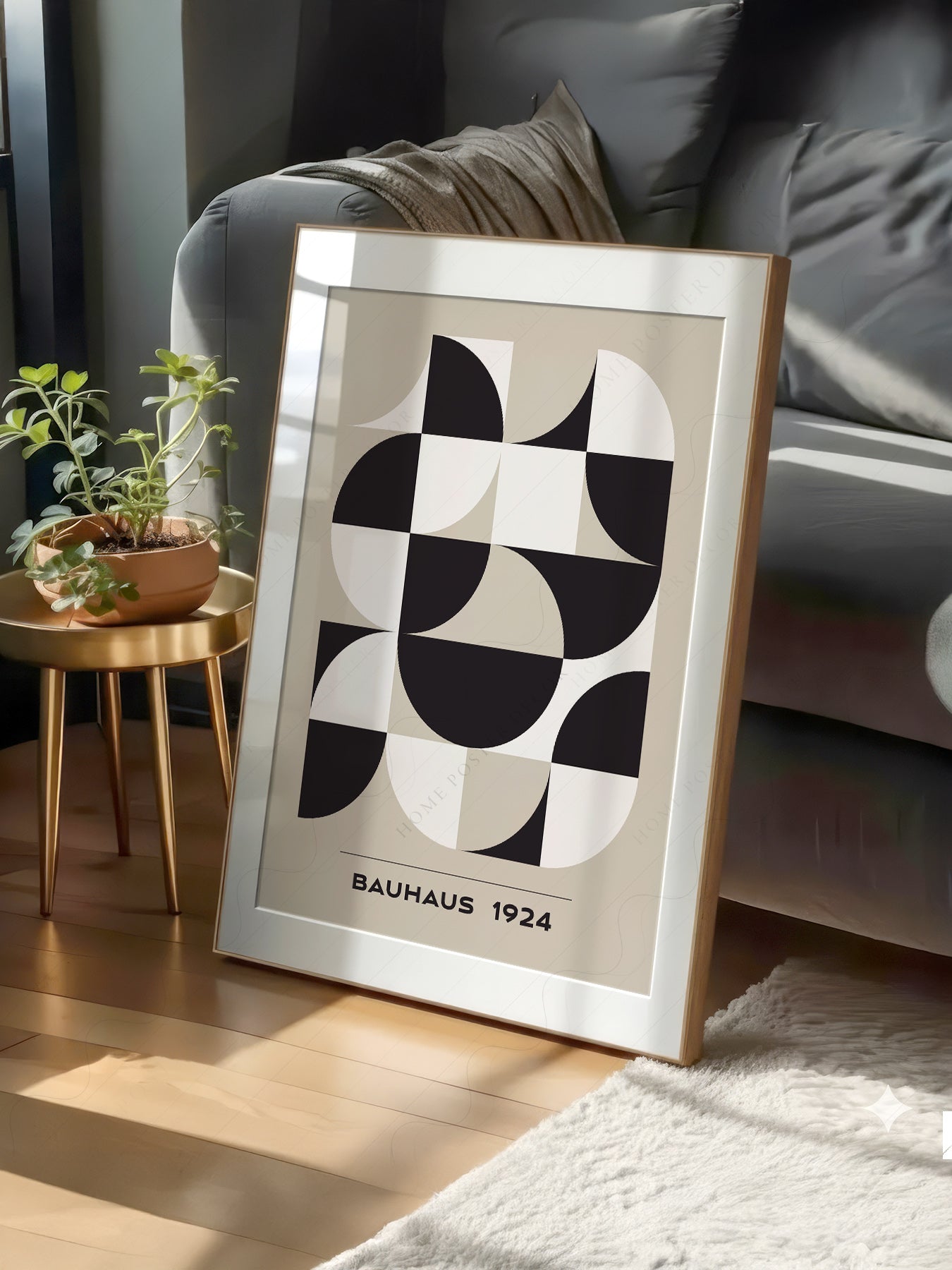 Bauhaus 1924 Geometric Art Print – Mid-Century Modern Wall Decor