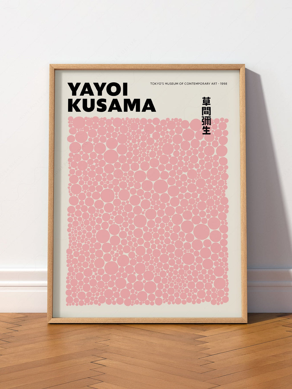 Yayoi Kusama Pink Dots Art Print – Contemporary Japanese Wall Poster