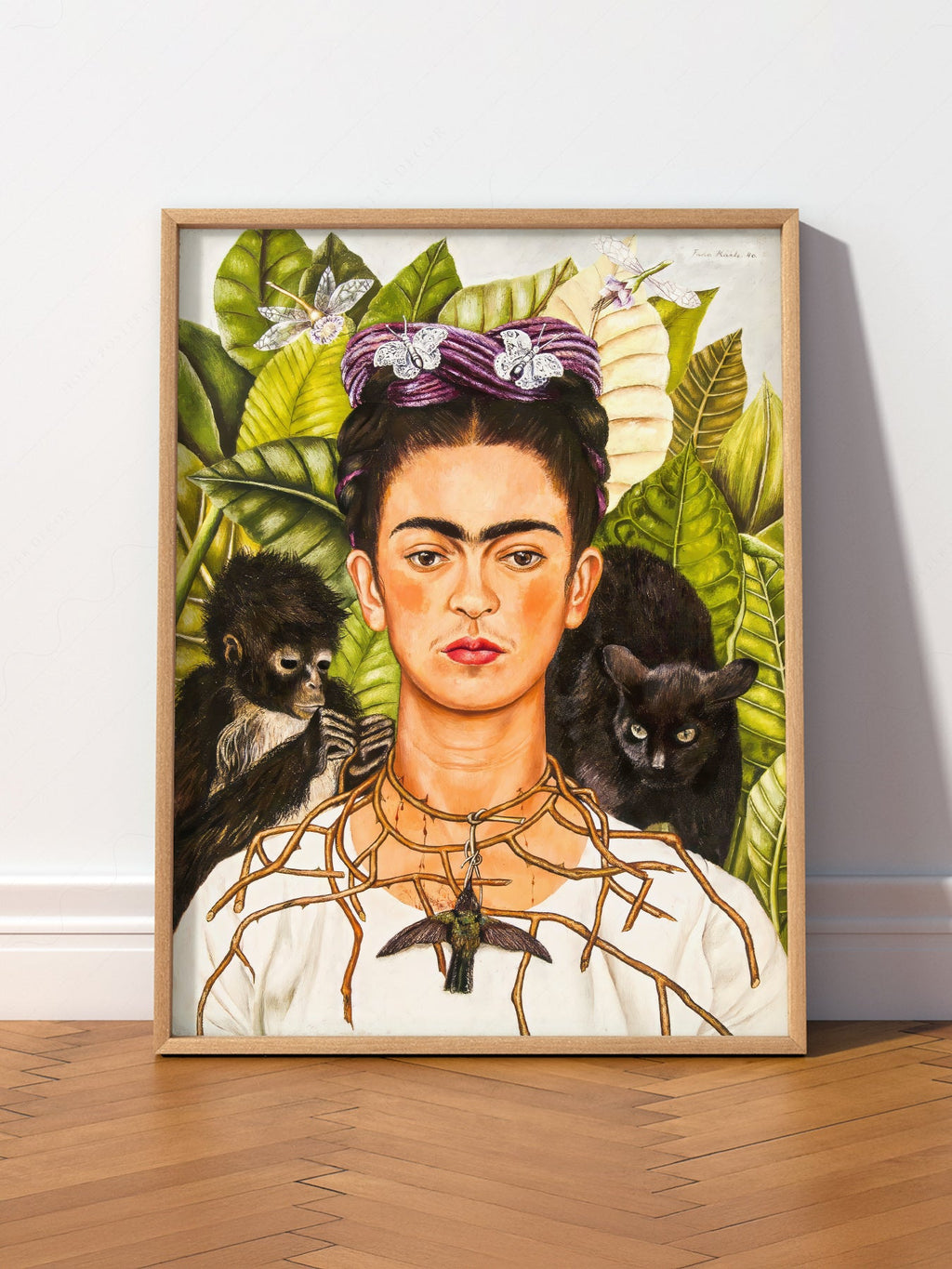 Frida Kahlo Self-Portrait with Thorn Necklace Print – Iconic Wall Art