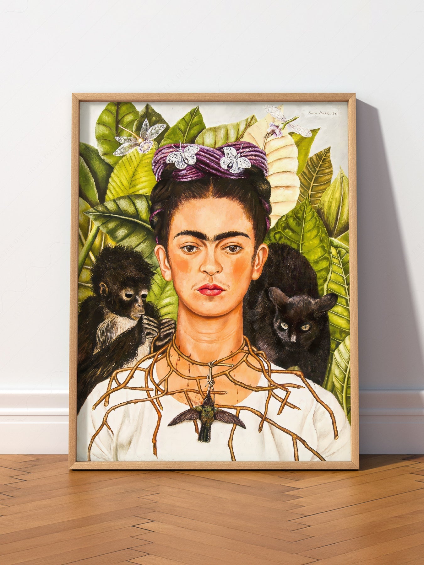 Frida Kahlo Self-Portrait with Thorn Necklace Print – Iconic Wall Art