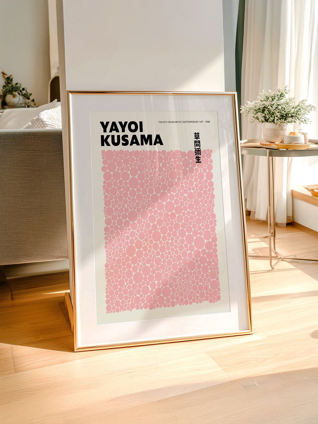 Yayoi Kusama Pink Dots Art Print – Contemporary Japanese Wall Poster