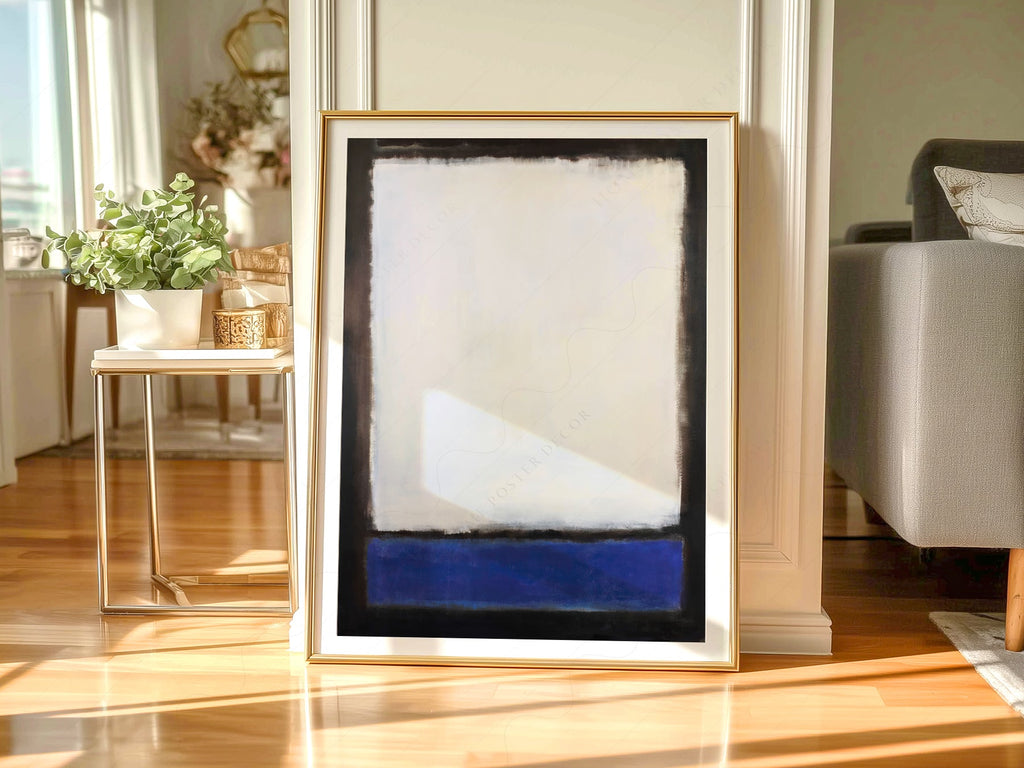 Mark Rothko Untitled Blue and White Art Print – Abstract Expressionism