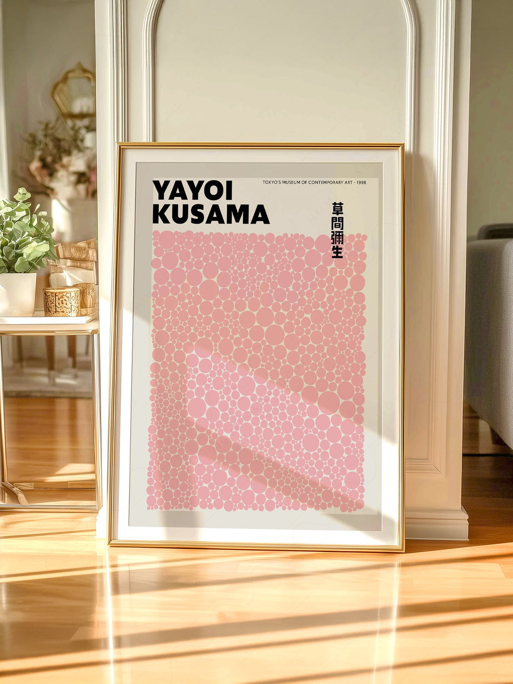 Yayoi Kusama Pink Dots Art Print – Contemporary Japanese Wall Poster