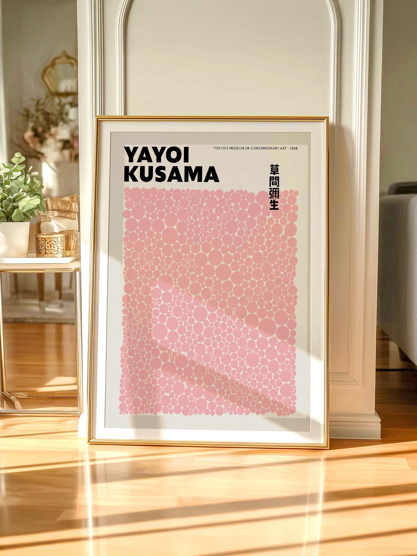 Yayoi Kusama Pink Dots Art Print – Contemporary Japanese Wall Poster