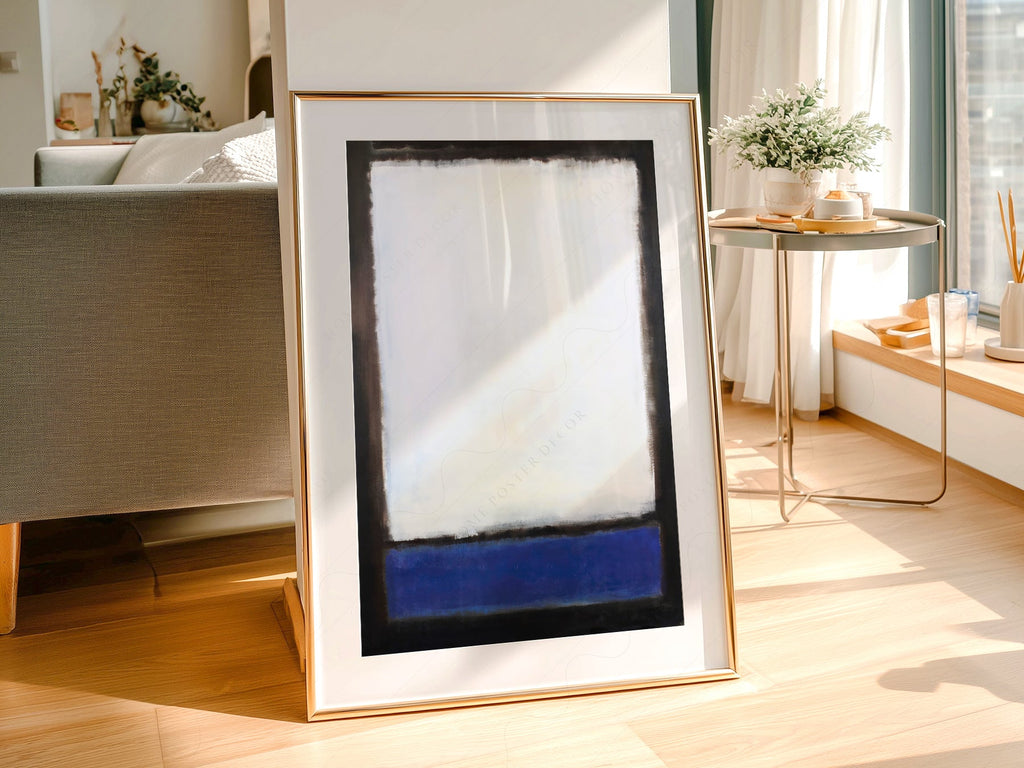 Mark Rothko Untitled Blue and White Art Print – Abstract Expressionism