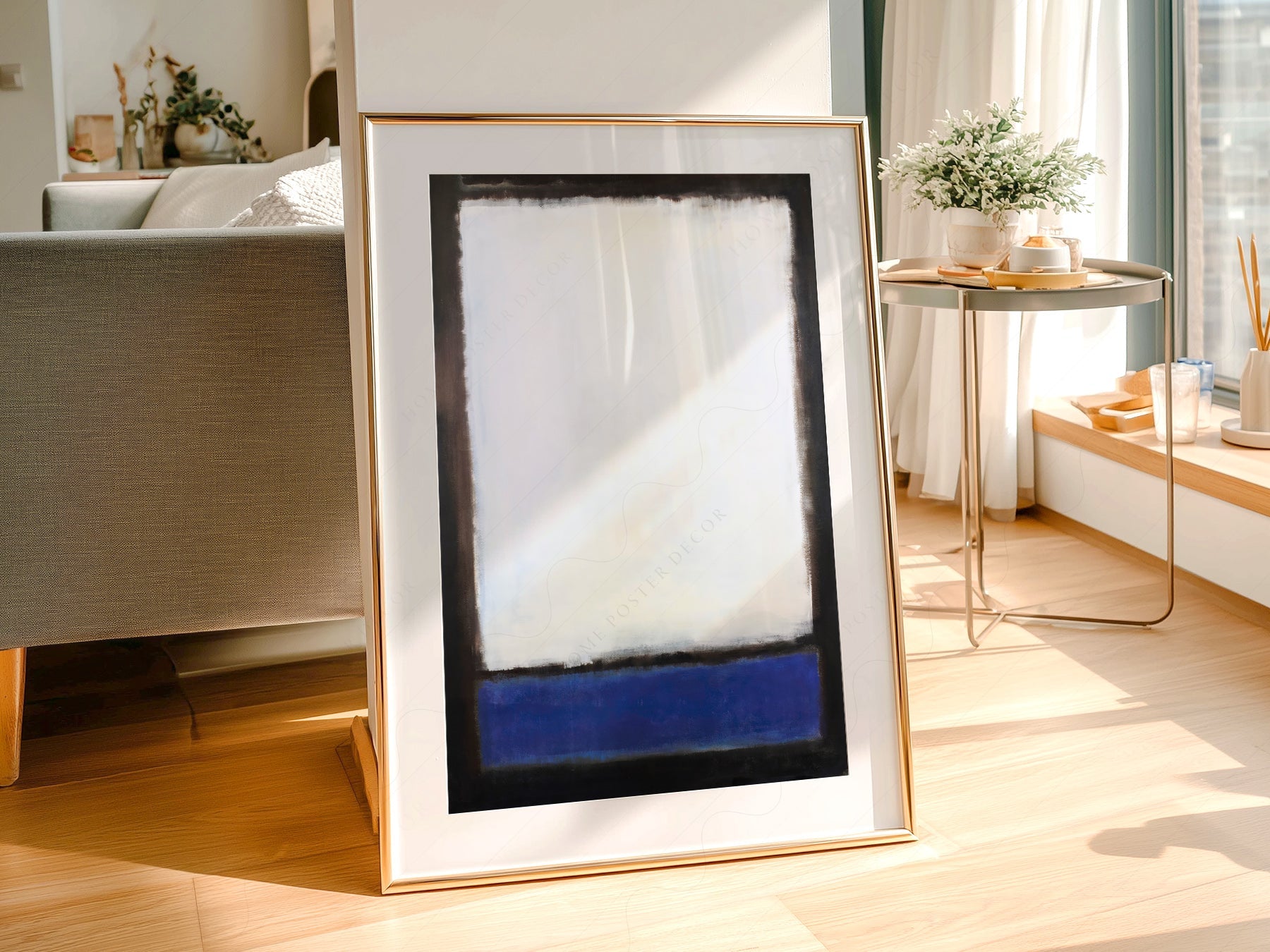 Mark Rothko Untitled Blue and White Art Print – Abstract Expressionism