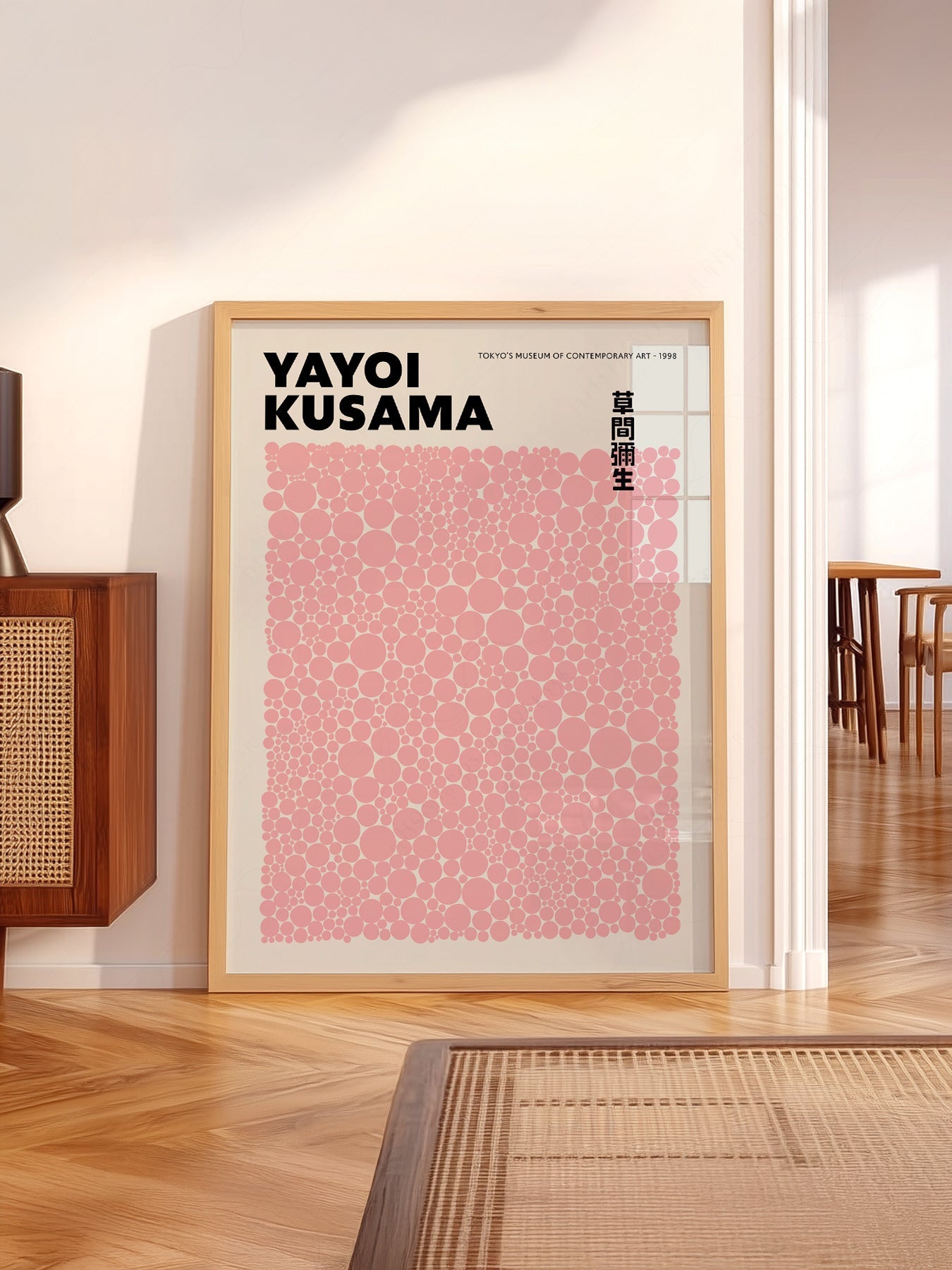 Yayoi Kusama Pink Dots Art Print – Contemporary Japanese Wall Poster