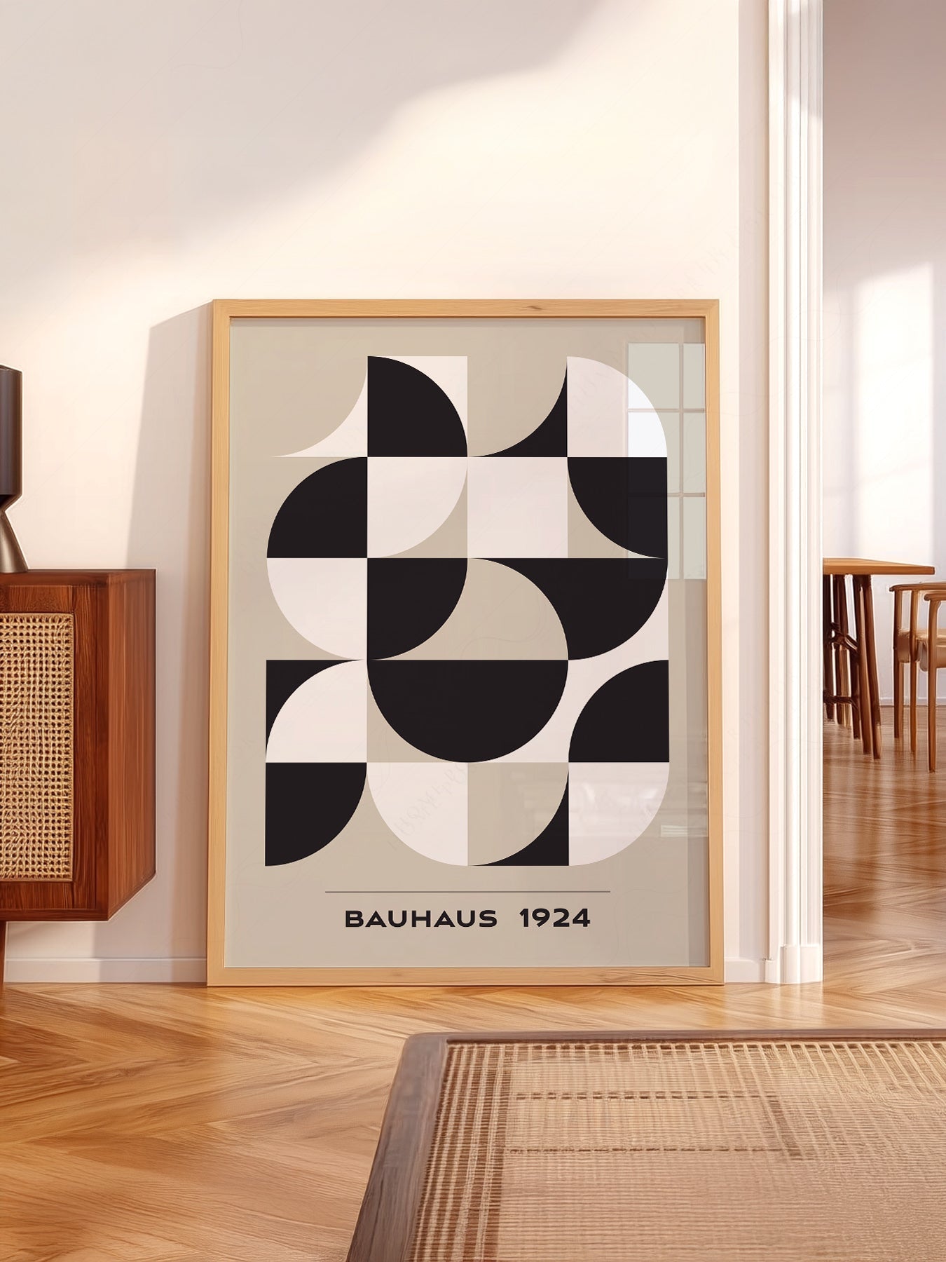 Bauhaus 1924 Geometric Art Print – Mid-Century Modern Wall Decor