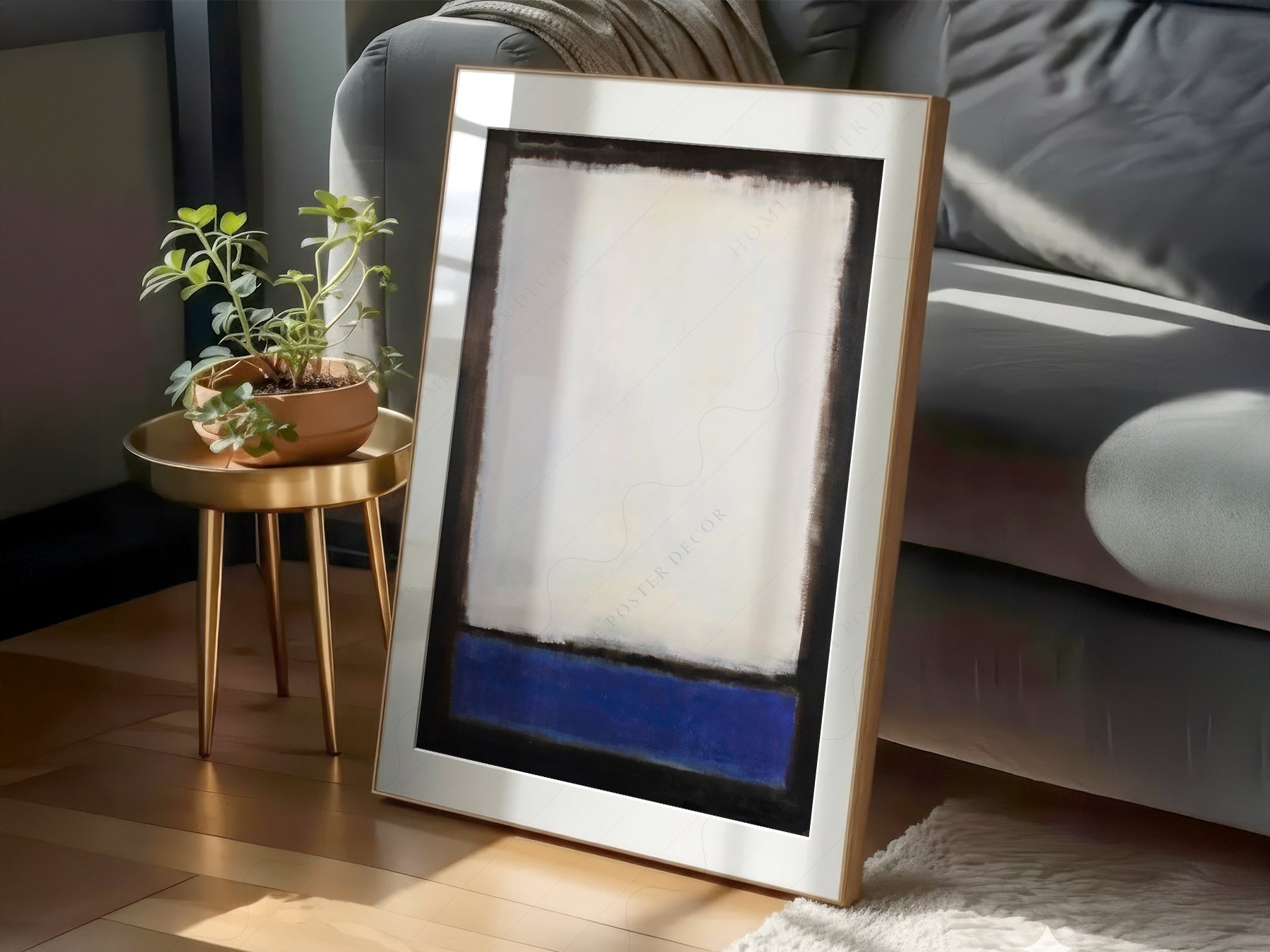 Mark Rothko Untitled Blue and White Art Print – Abstract Expressionism