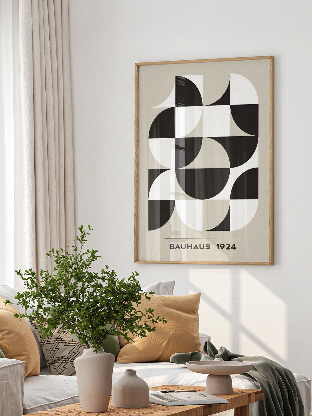 Bauhaus 1924 Geometric Art Print – Mid-Century Modern Wall Decor