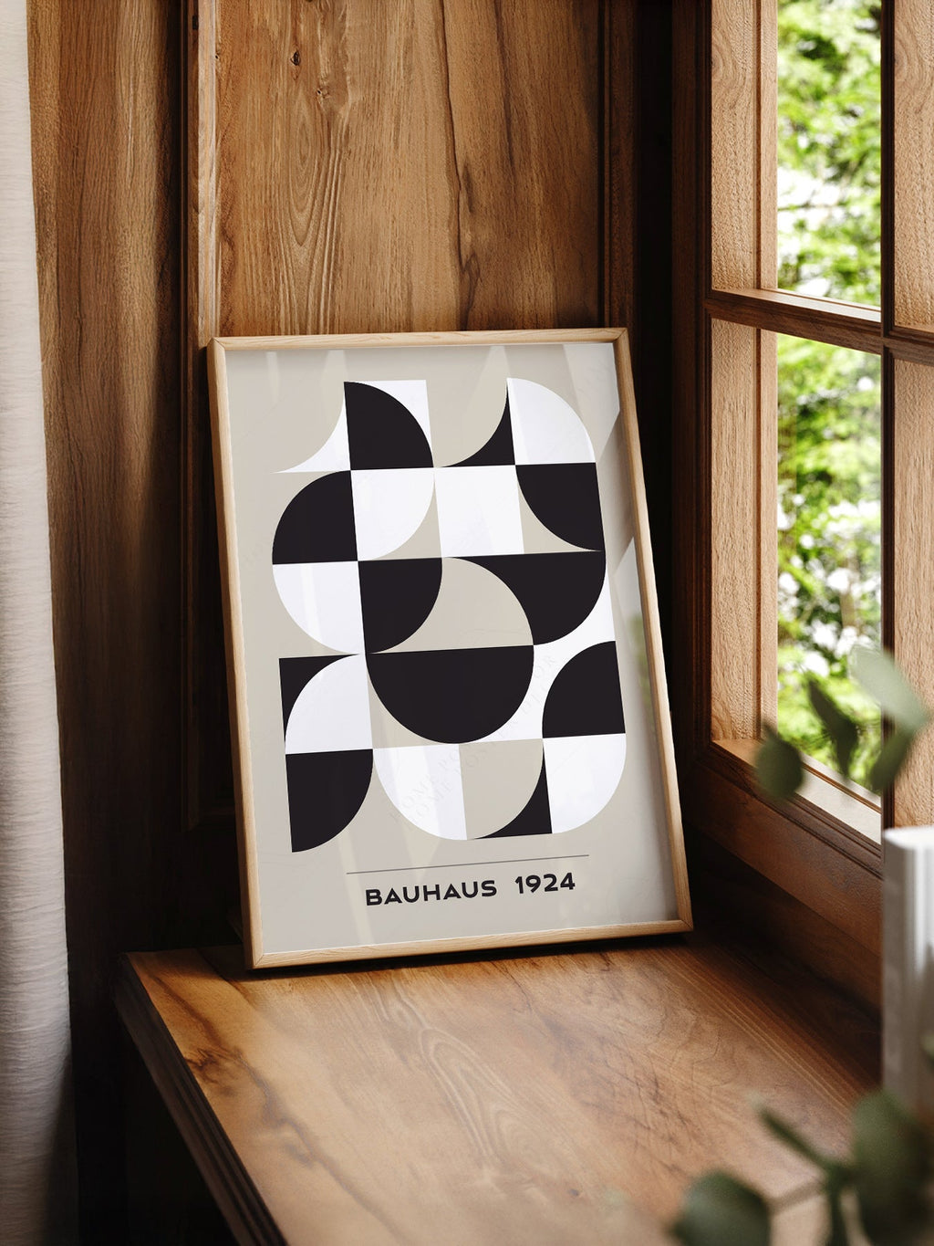 Bauhaus 1924 Geometric Art Print – Mid-Century Modern Wall Decor