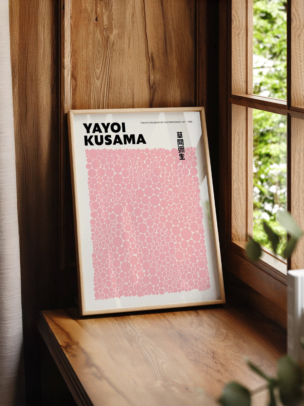 Yayoi Kusama Pink Dots Art Print – Contemporary Japanese Wall Poster