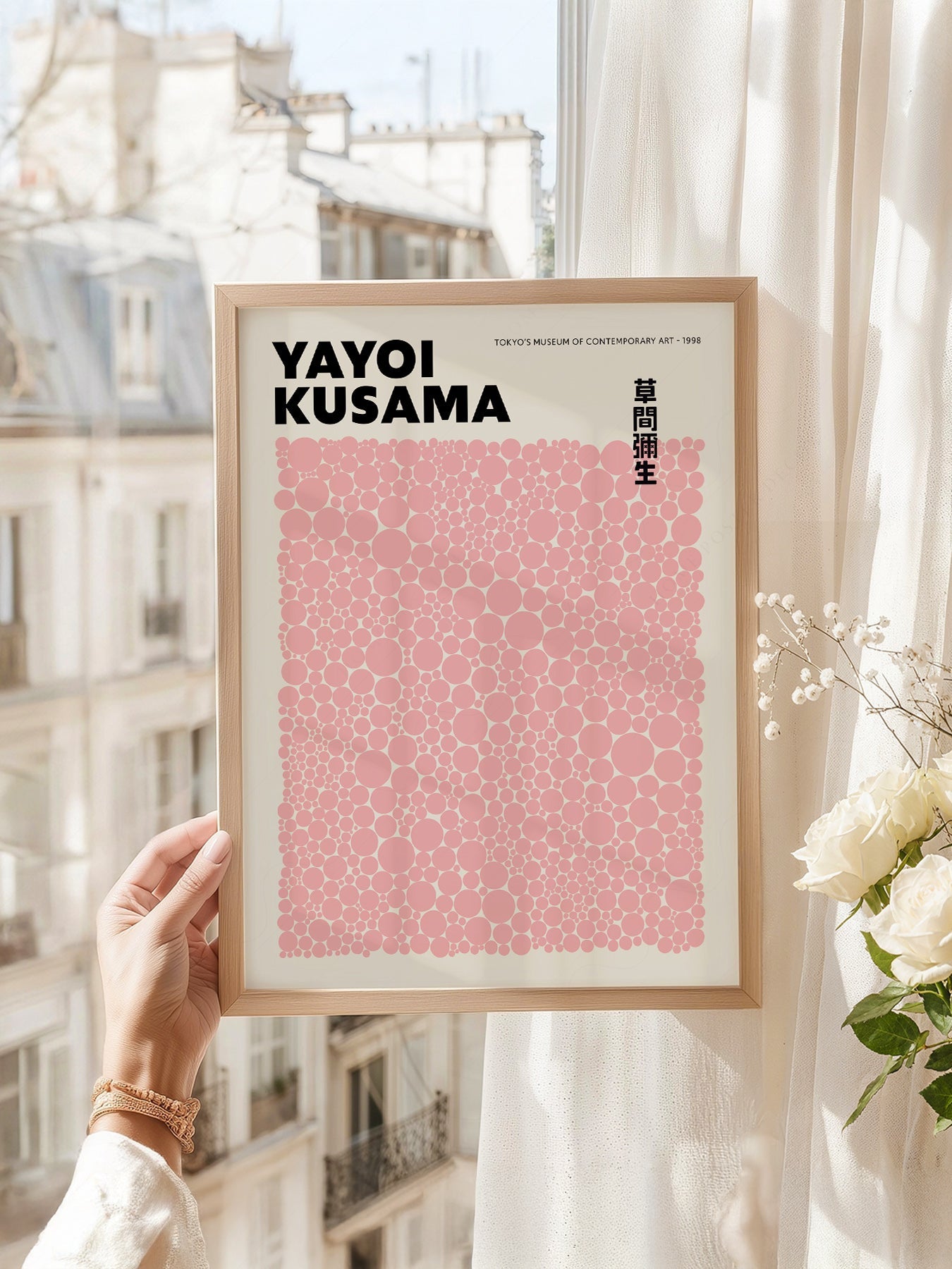 Yayoi Kusama Pink Dots Art Print – Contemporary Japanese Wall Poster