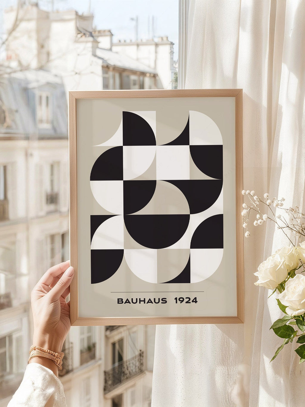 Bauhaus 1924 Geometric Art Print – Mid-Century Modern Wall Decor