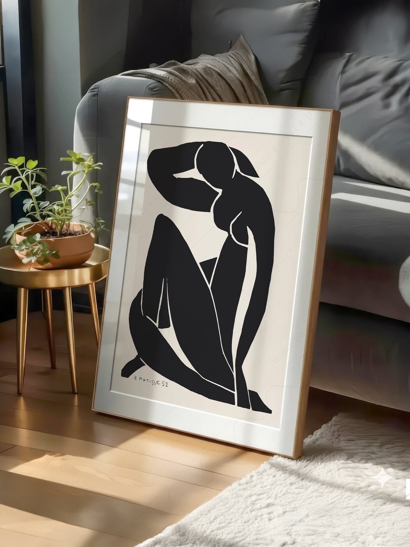 Henri Matisse Blue Nude Inspired Art Print – Minimalist Wall Decor