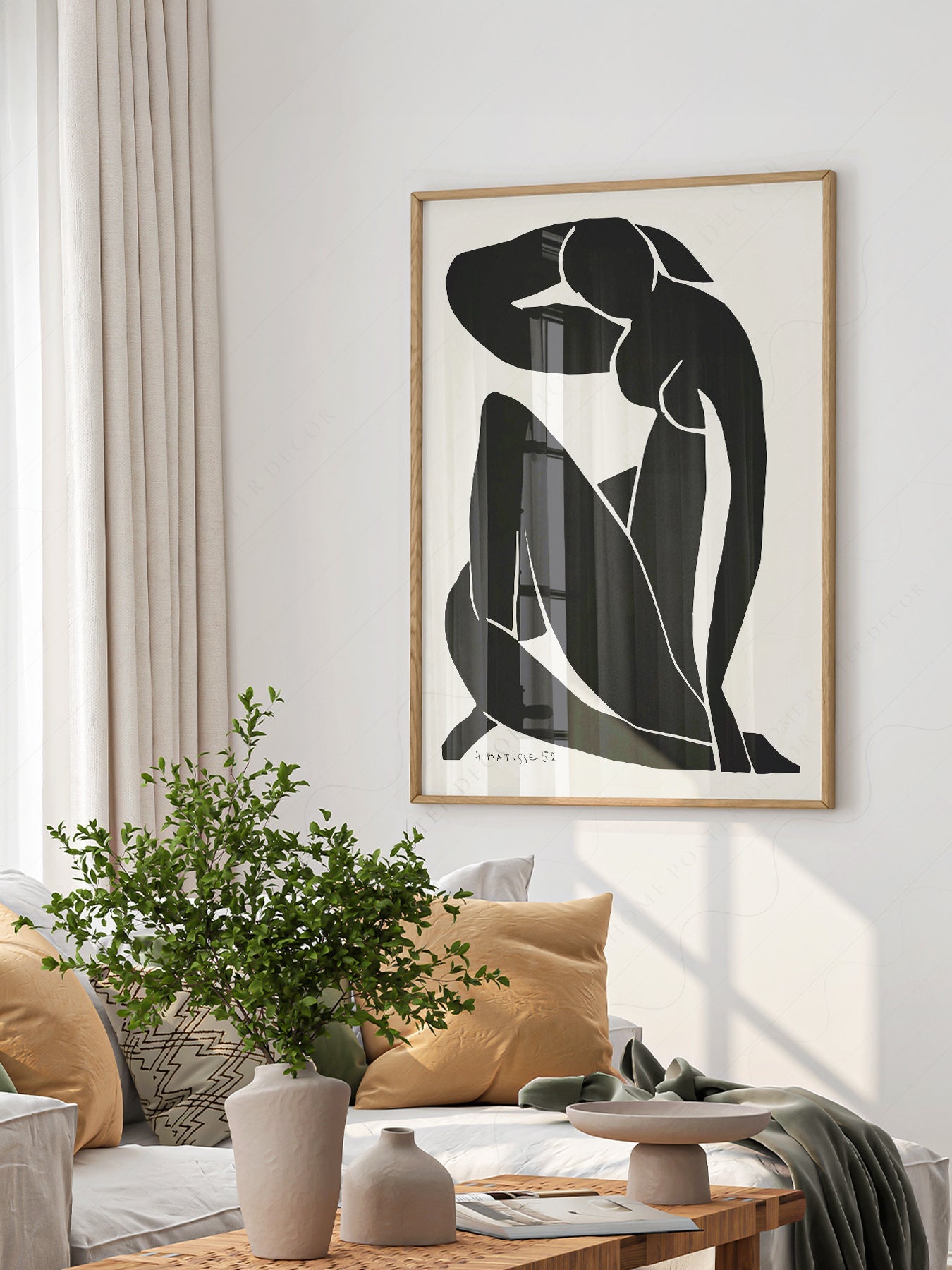 Henri Matisse Blue Nude Inspired Art Print – Minimalist Wall Decor