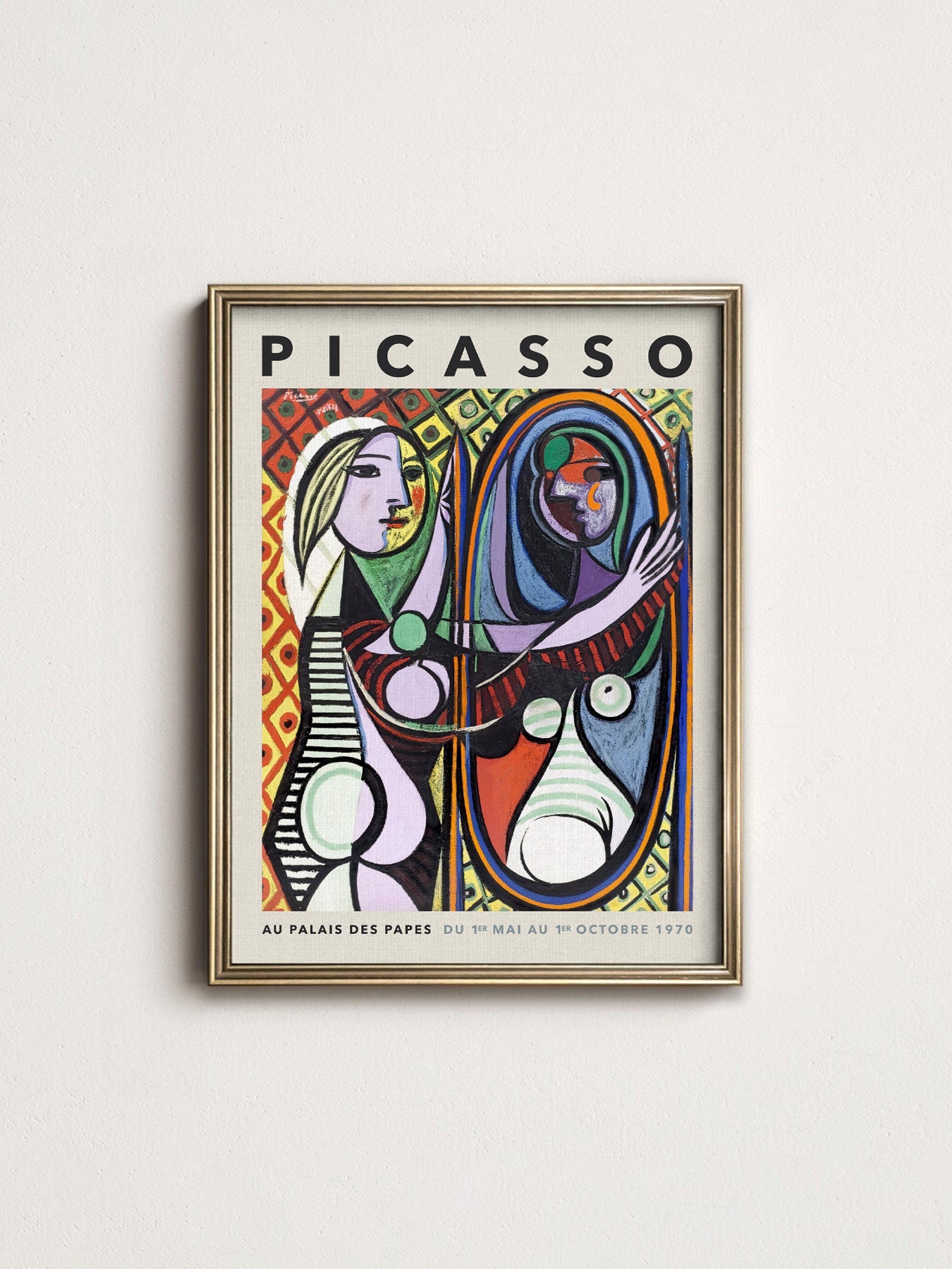 Pablo Picasso Girl Before a Mirror Art Print – Cubist Wall Art Poster