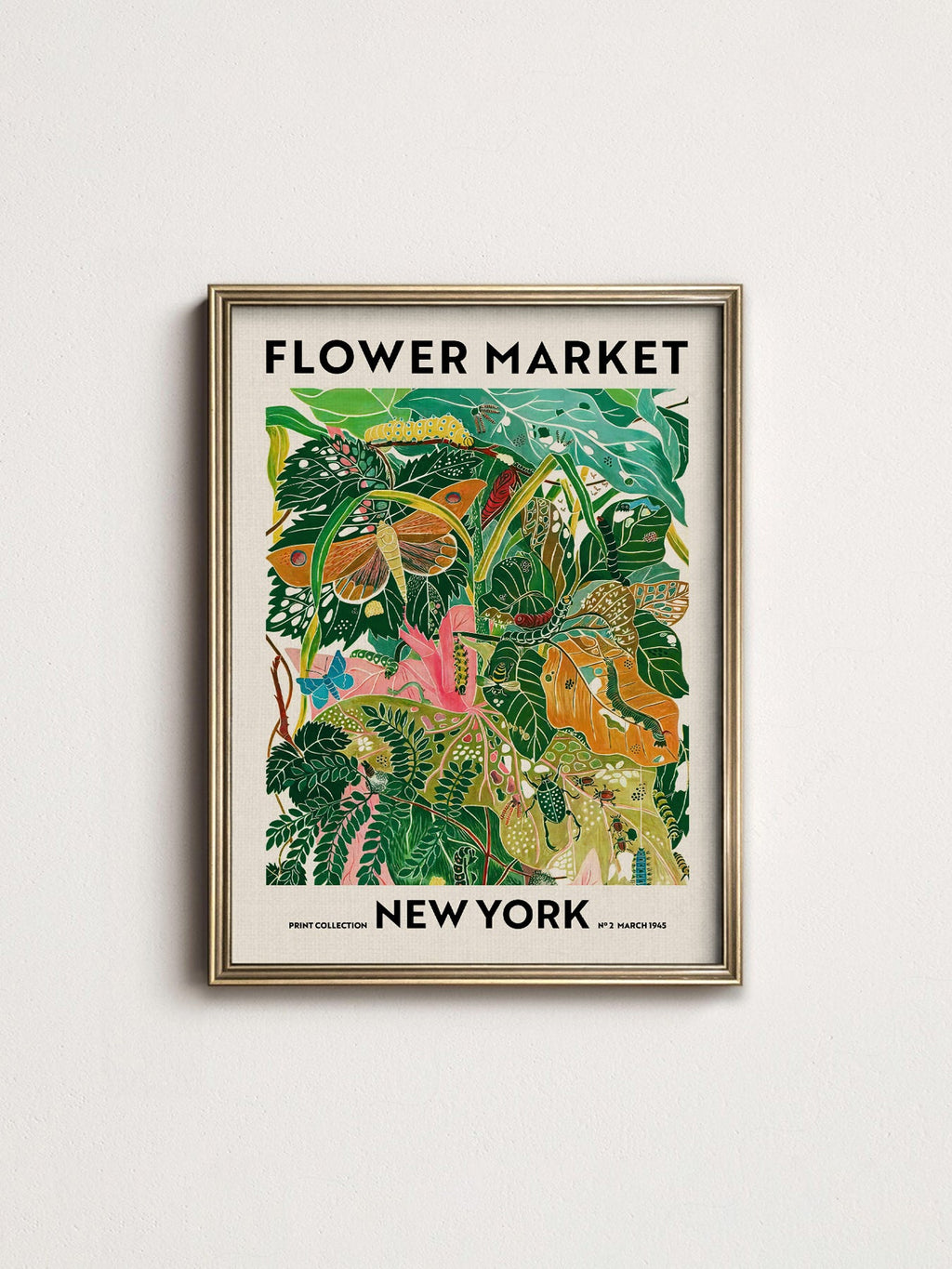 Flower Market New York Print – Botanical Wall Art Poster Decor