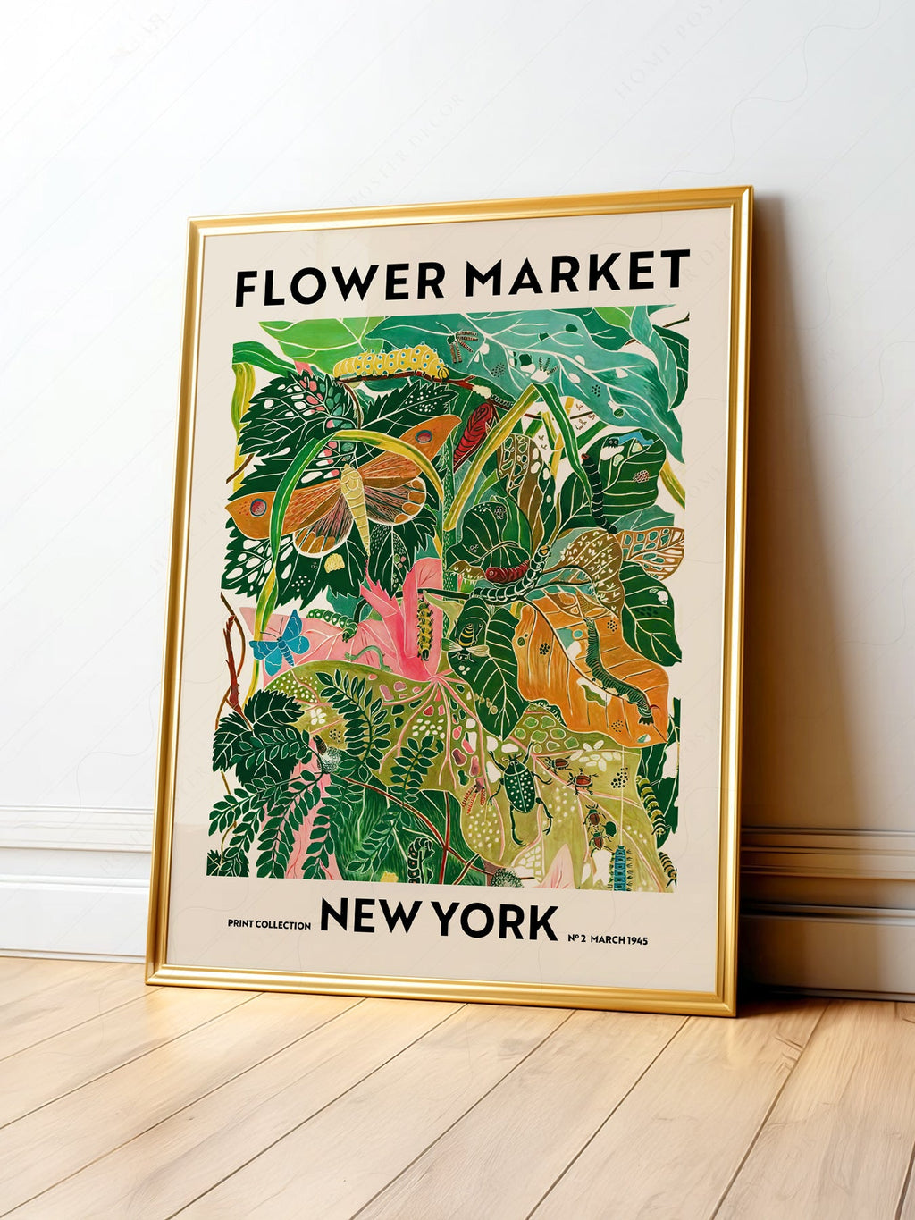 Flower Market New York Print – Botanical Wall Art Poster Decor