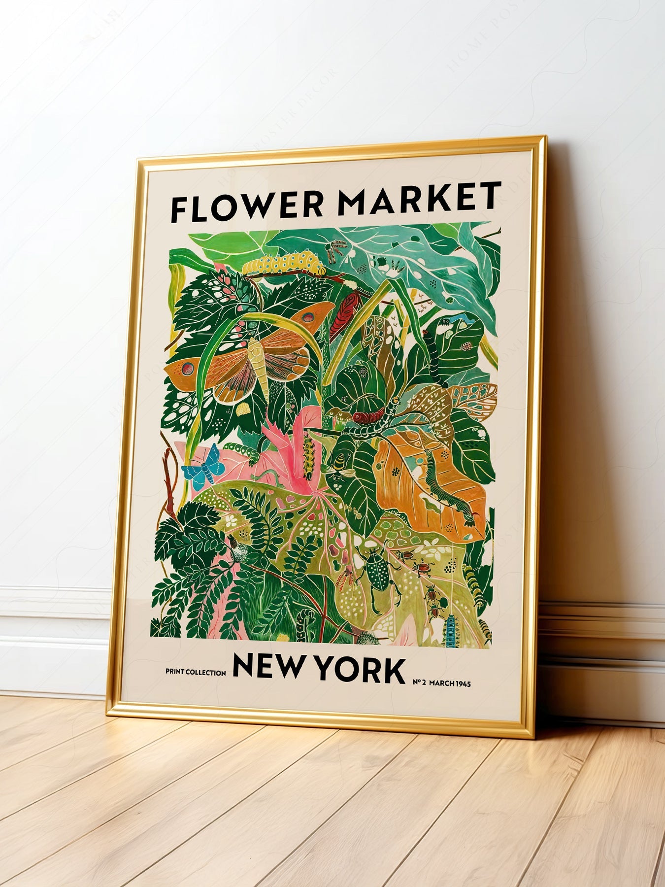 Flower Market New York Print – Botanical Wall Art Poster Decor