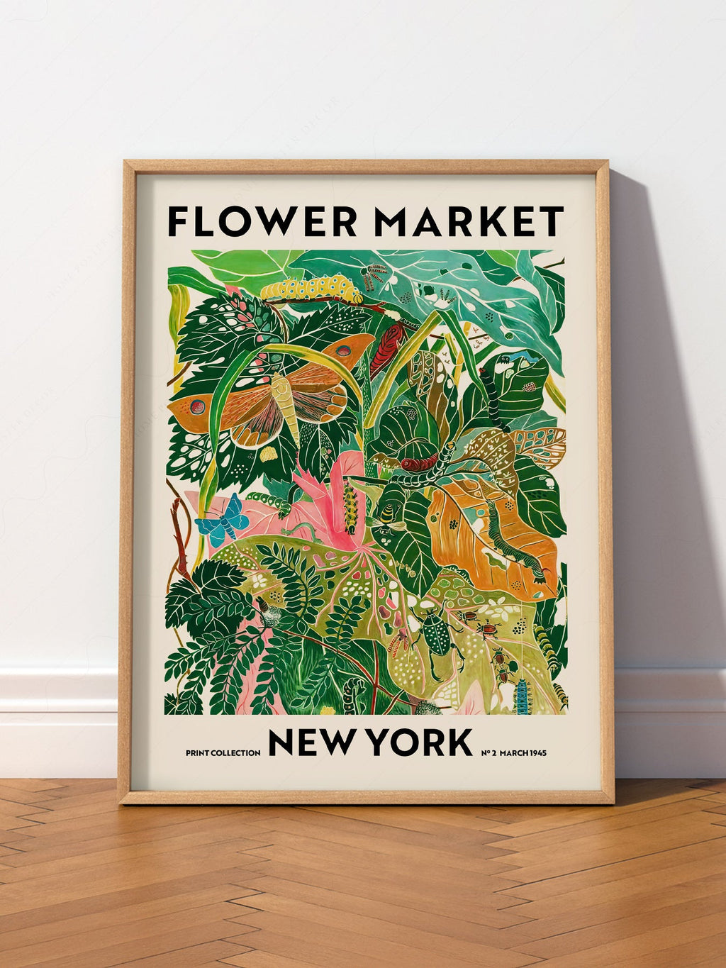 Flower Market New York Print – Botanical Wall Art Poster Decor