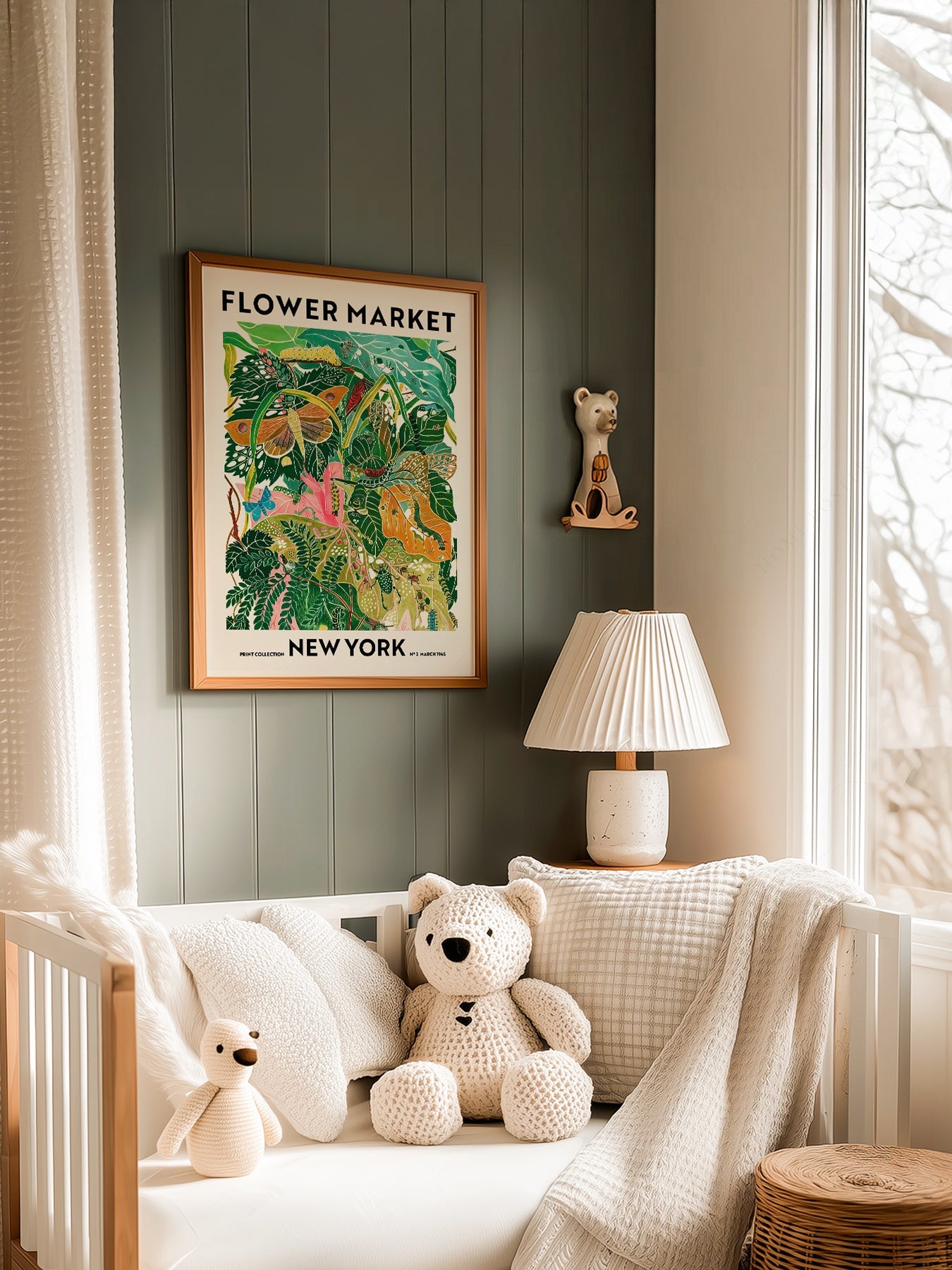 Flower Market New York Print – Botanical Wall Art Poster Decor