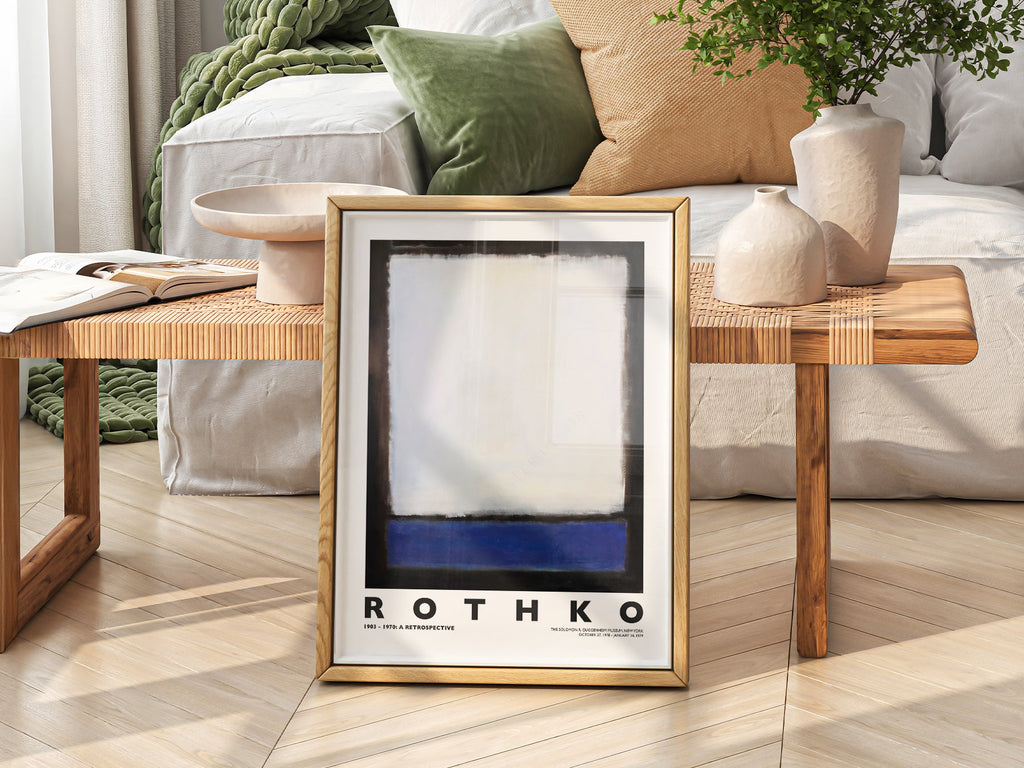 Mark Rothko Untitled Blue and White Art Print – Abstract Expressionist Poster