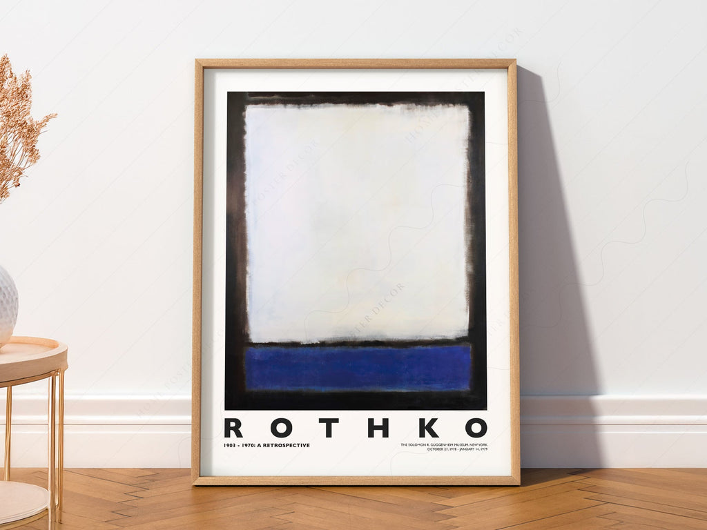 Mark Rothko Untitled Blue and White Art Print – Abstract Expressionist Poster
