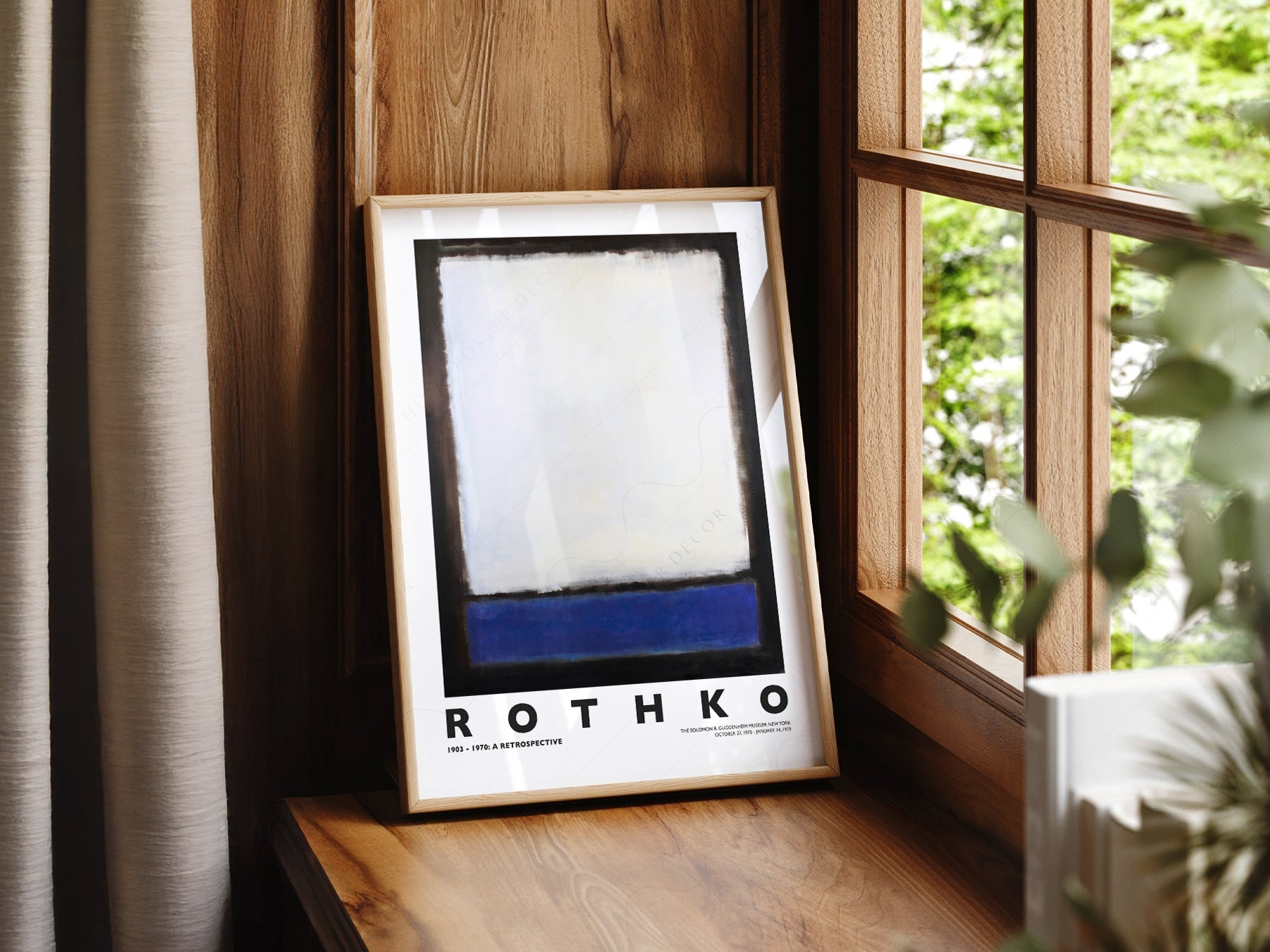 Mark Rothko Untitled Blue and White Art Print – Abstract Expressionist Poster